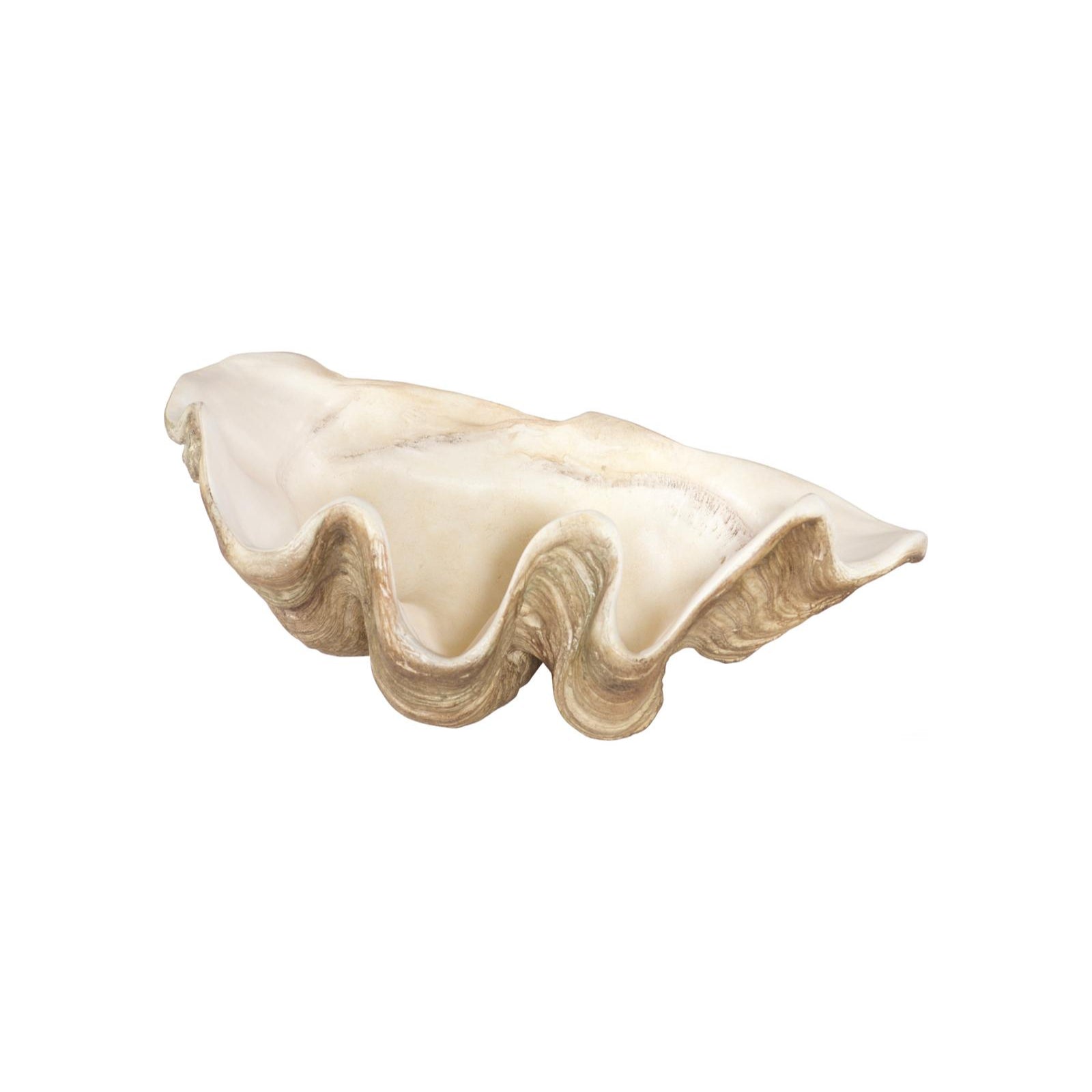 Cast Clam Shell Bowl - Faux Finish