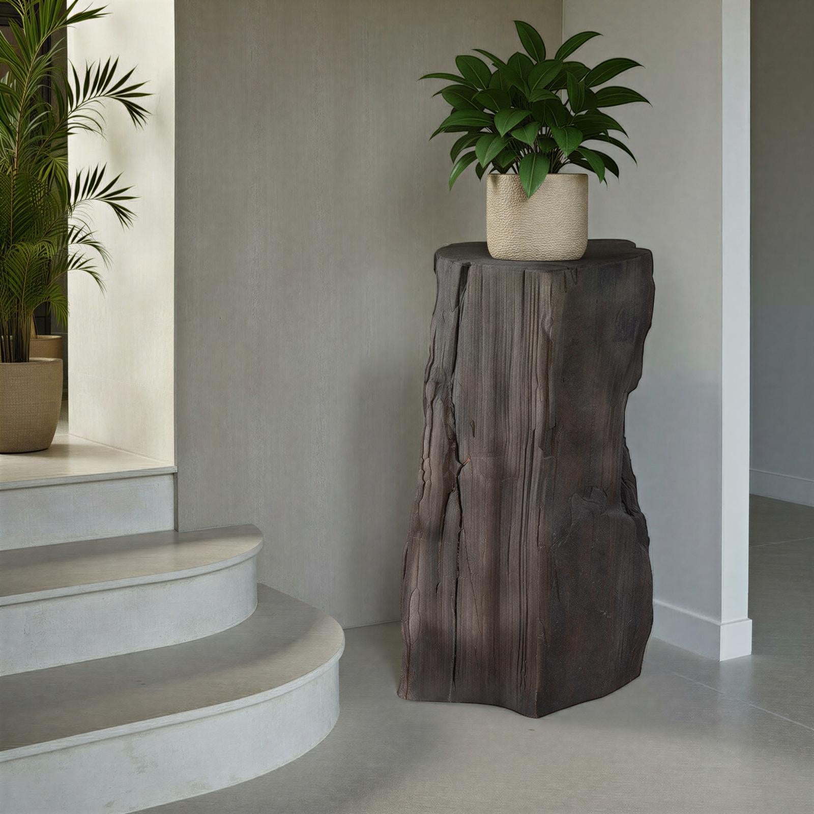 Stratified Cast Stone Pedestal