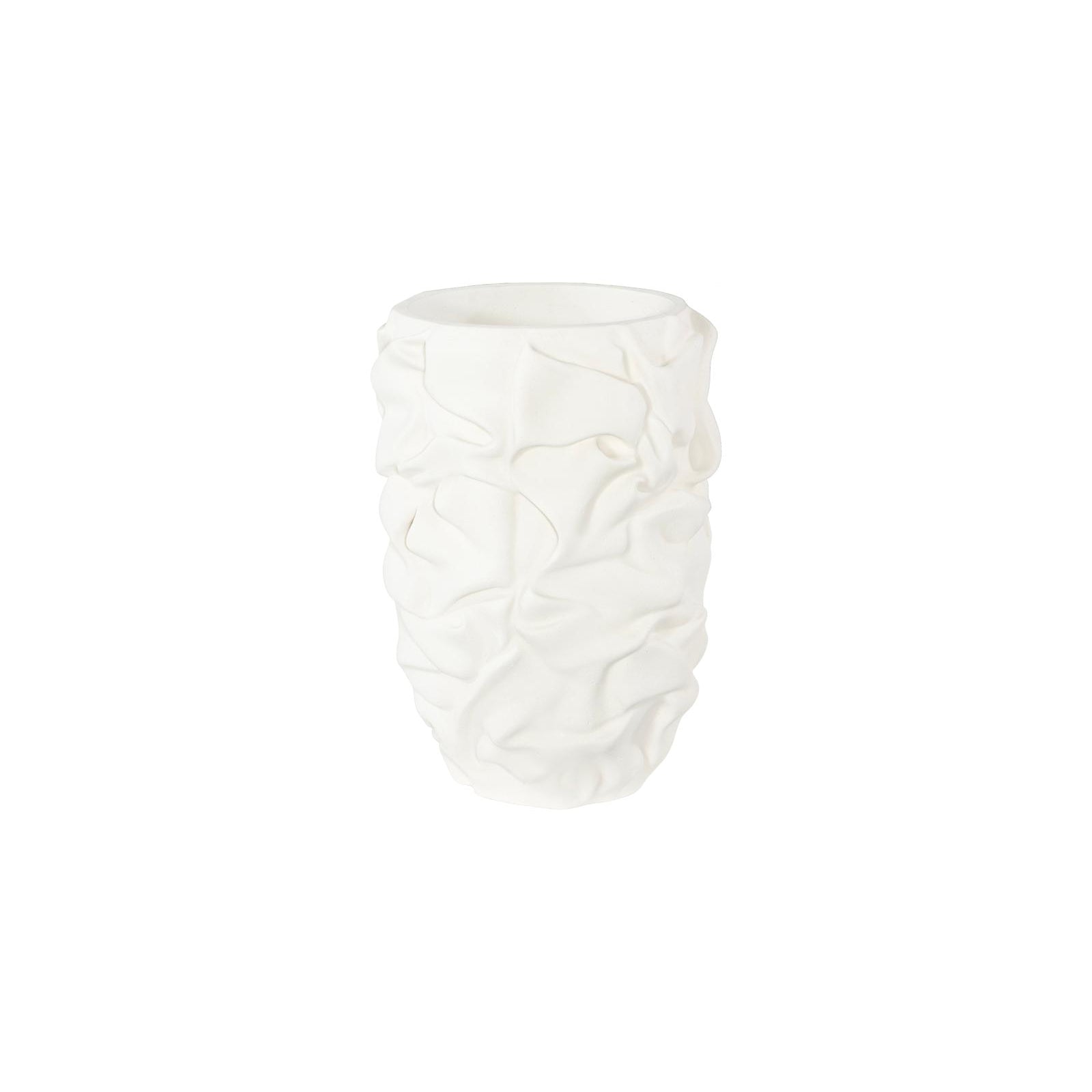 Drape White Stone Planter - Small
