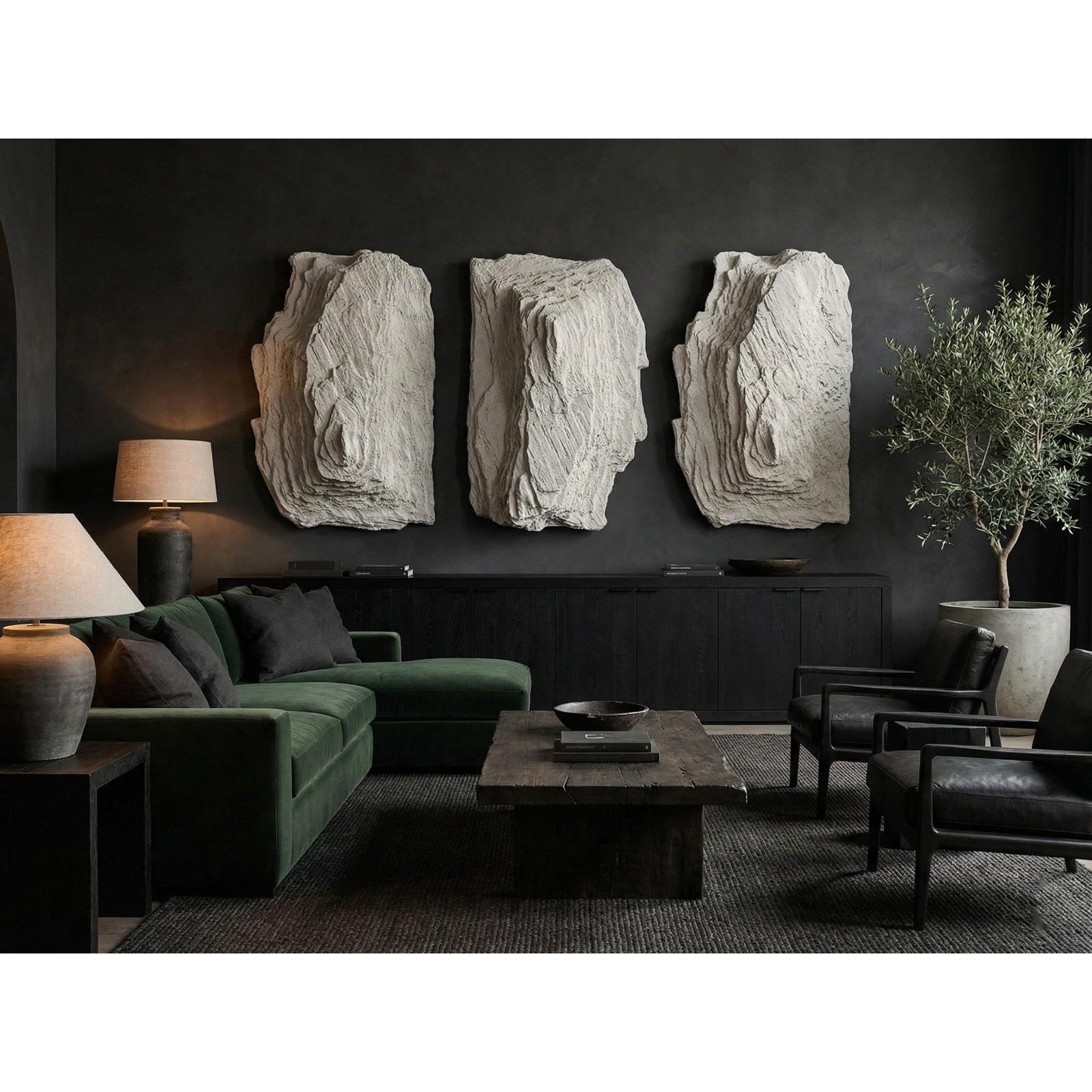 Stratified Cast Stone Wall Art