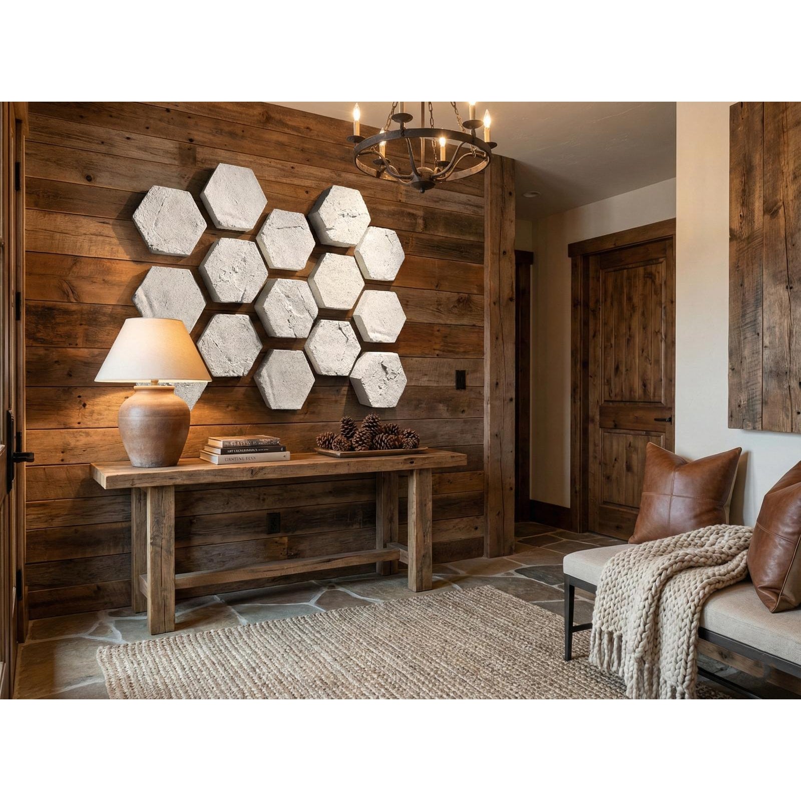 Hexagon Wall Tiles - Set of 3