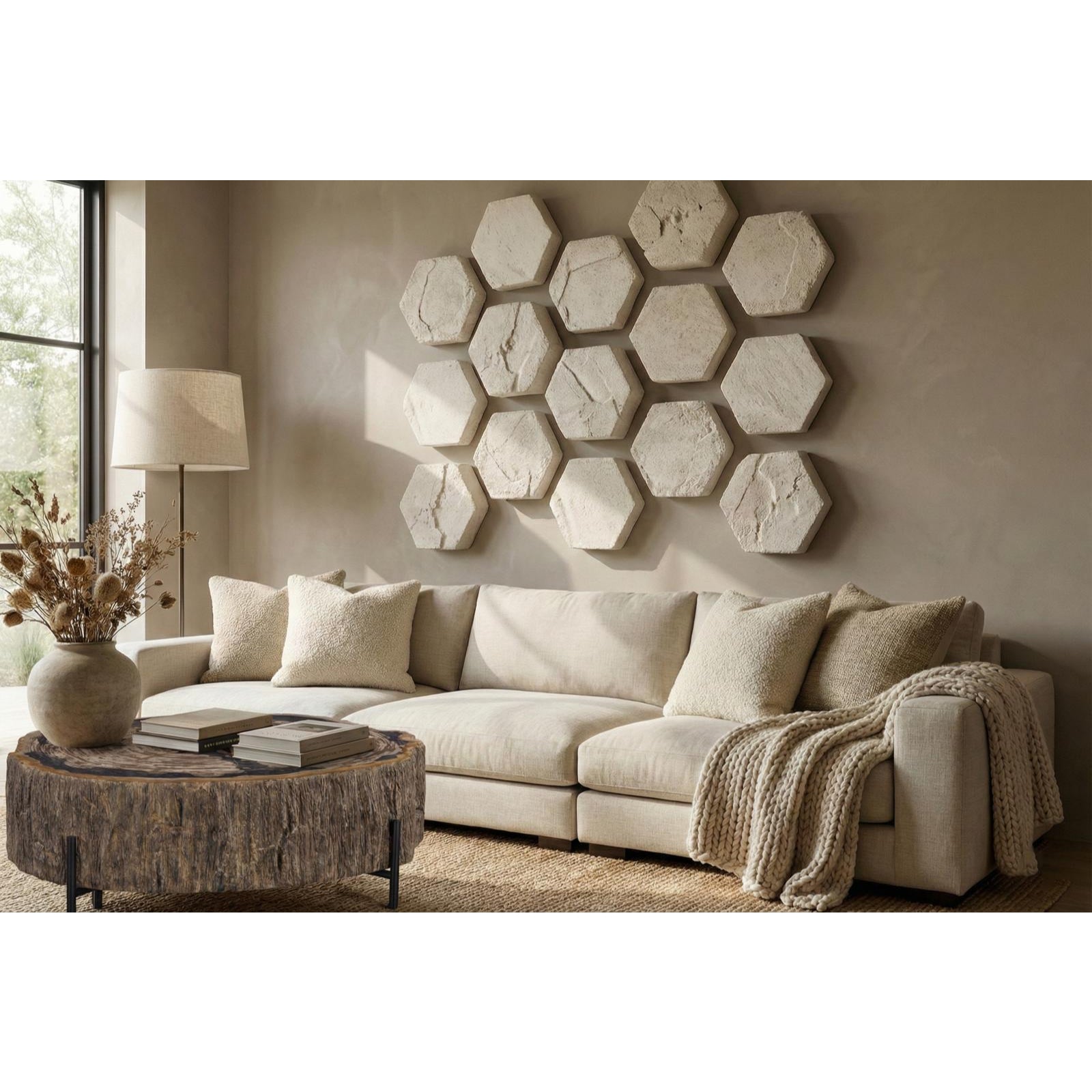 Hexagon Wall Tiles - Set of 3