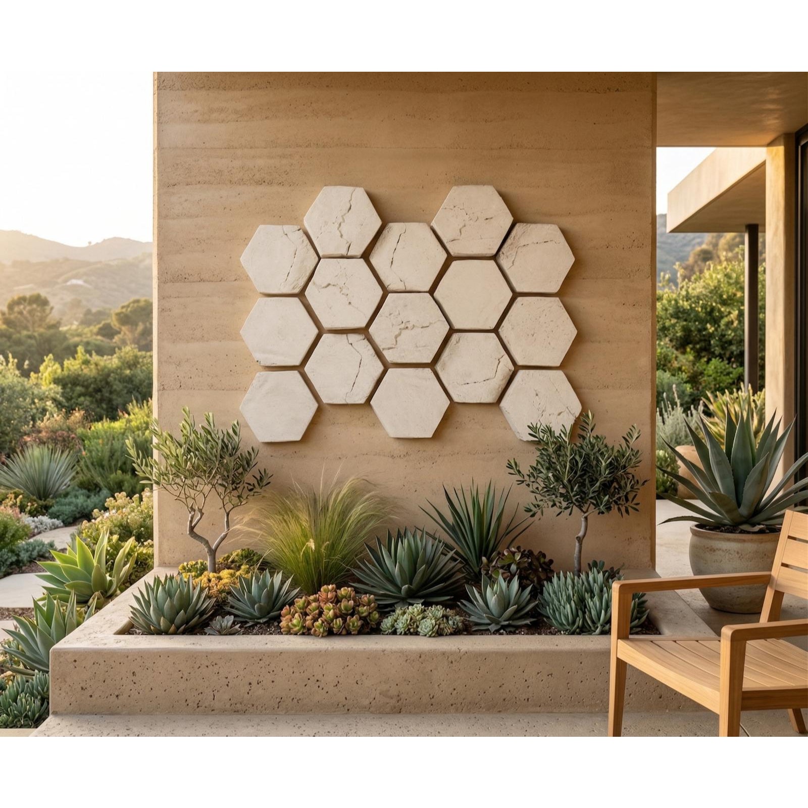 Hexagon Wall Tiles - Set of 3