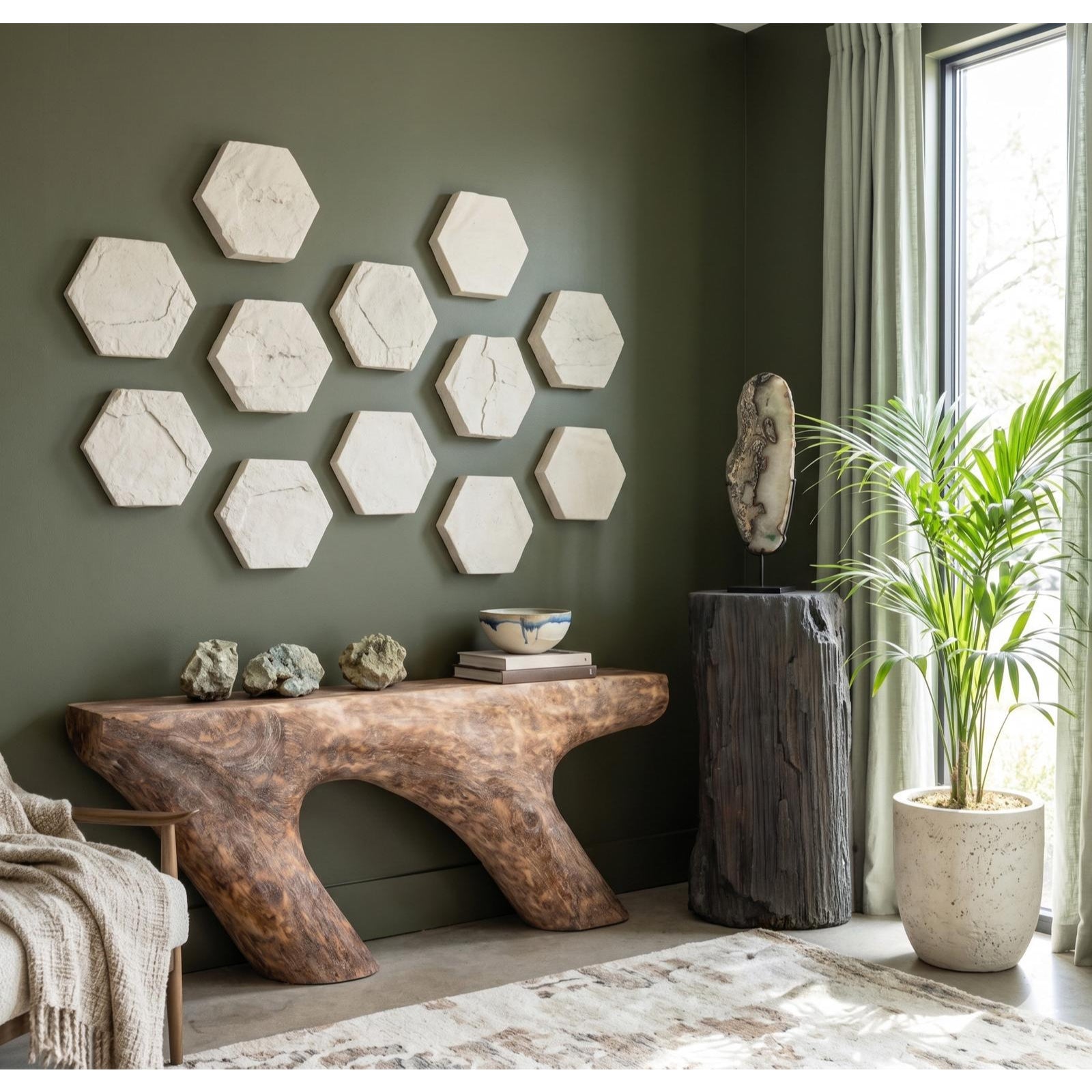 Hexagon Wall Tiles - Set of 3