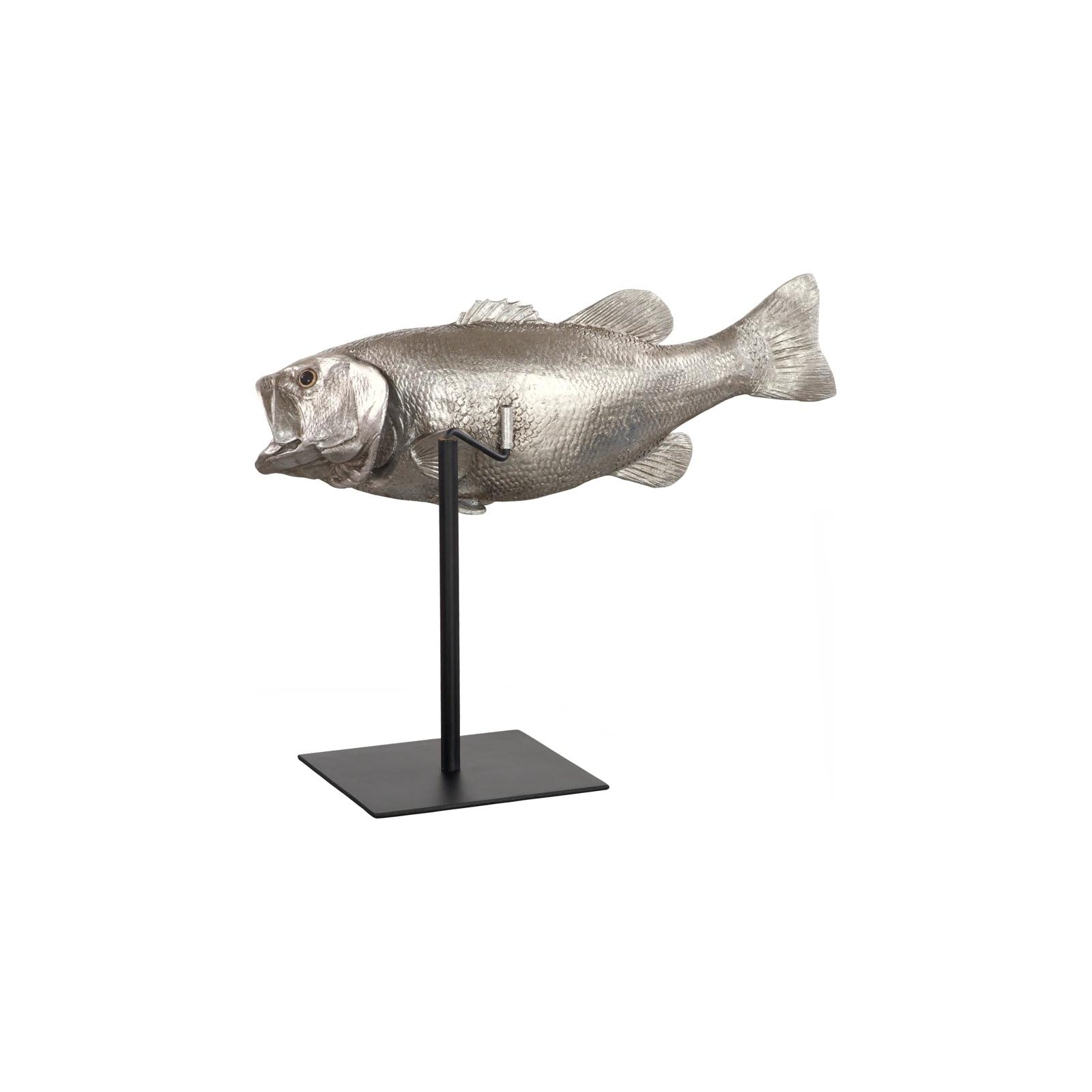 Large Mouth Bass Fish Wall Sculpture with Stand