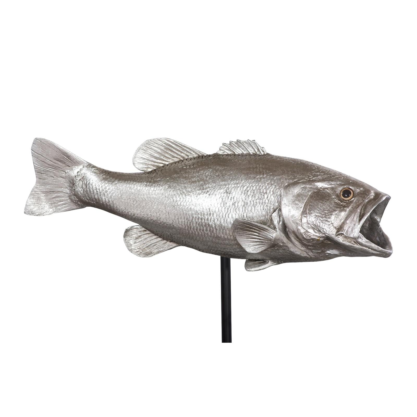 Large Mouth Bass Fish Wall Sculpture with Stand