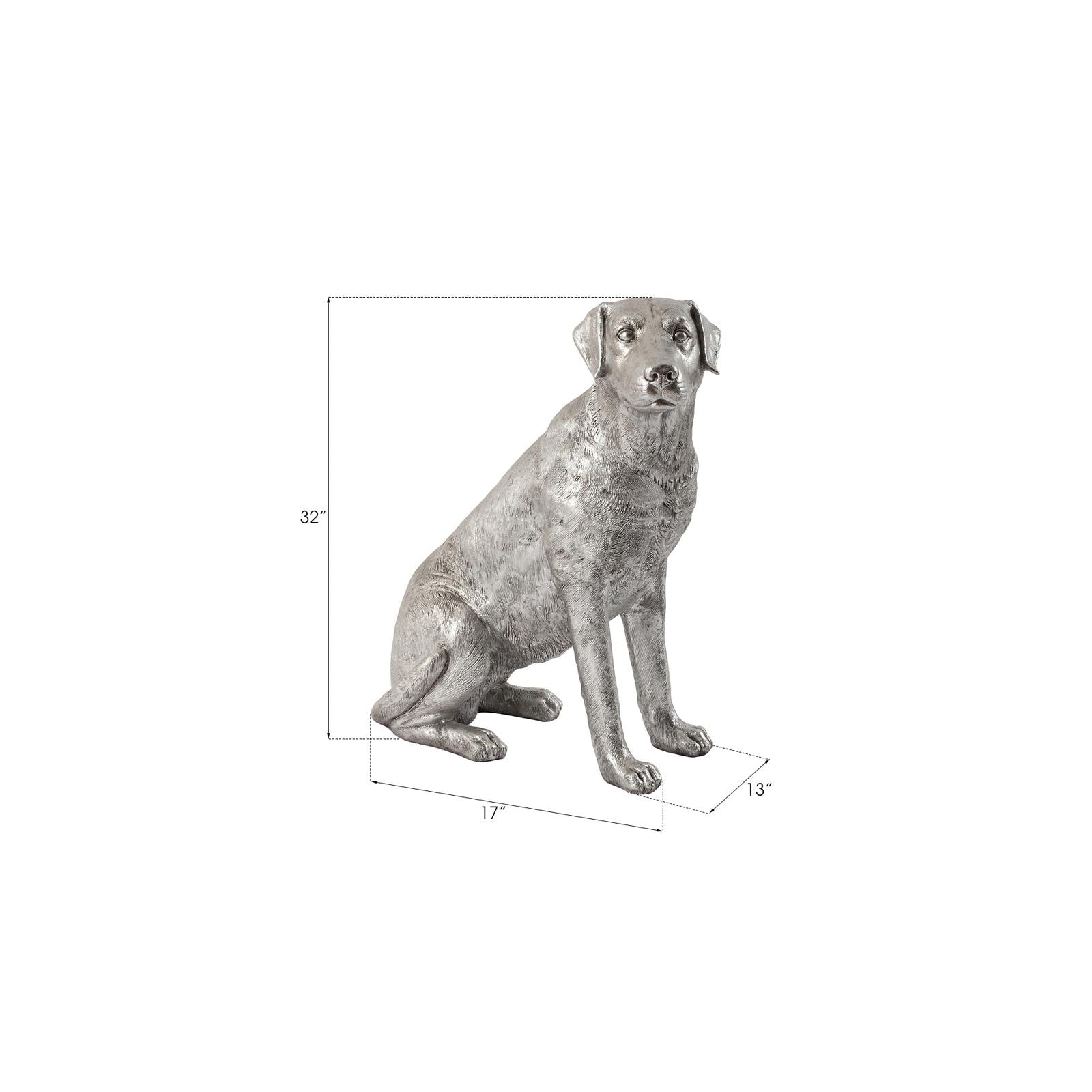 Labrador Sitting Dog Sculpture