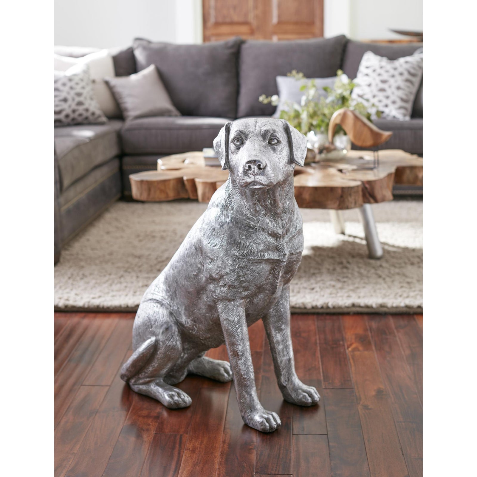 Labrador Sitting Dog Sculpture