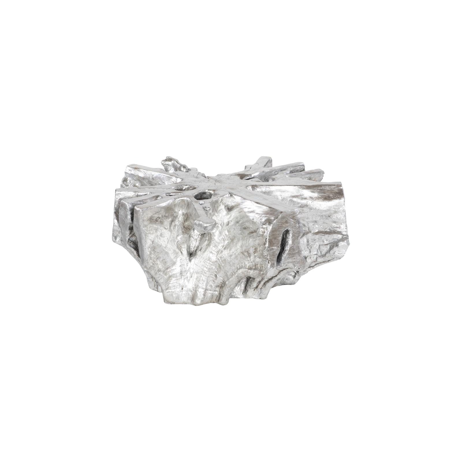 Asterisk Cast Root Coffee Table - Silver Leaf