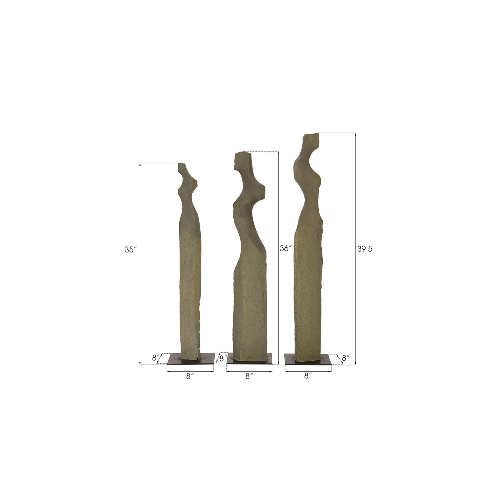 Cast Women Sculptures - Set of 3