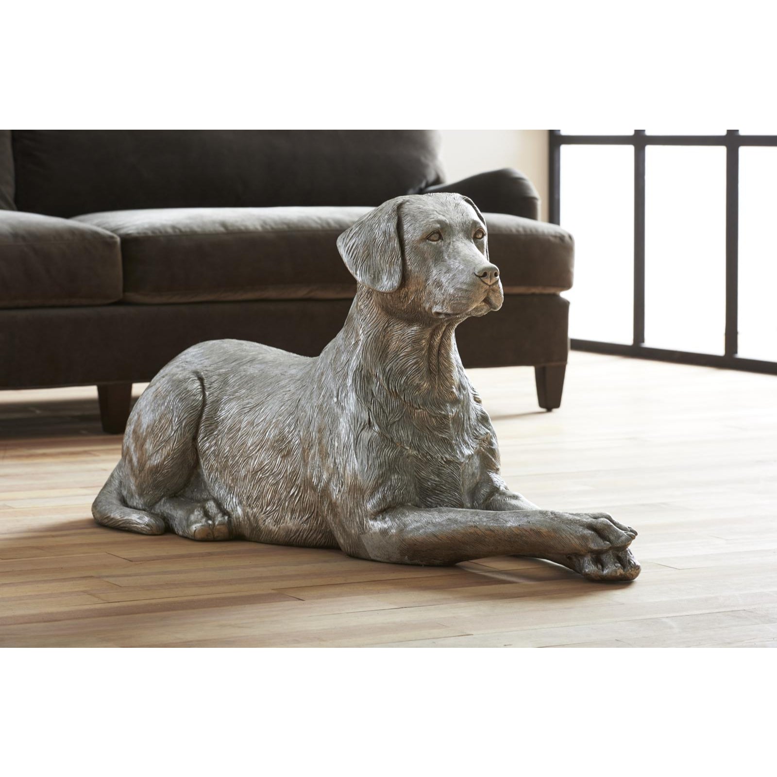 Labrador Laying Dog Sculpture