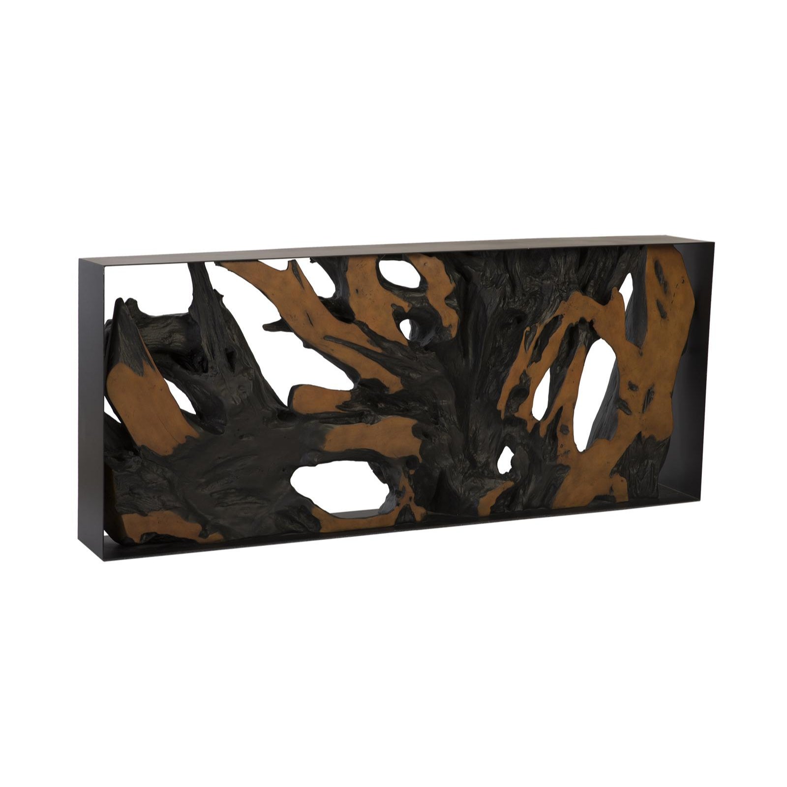 Cast Root Metal Framed Large Console Table