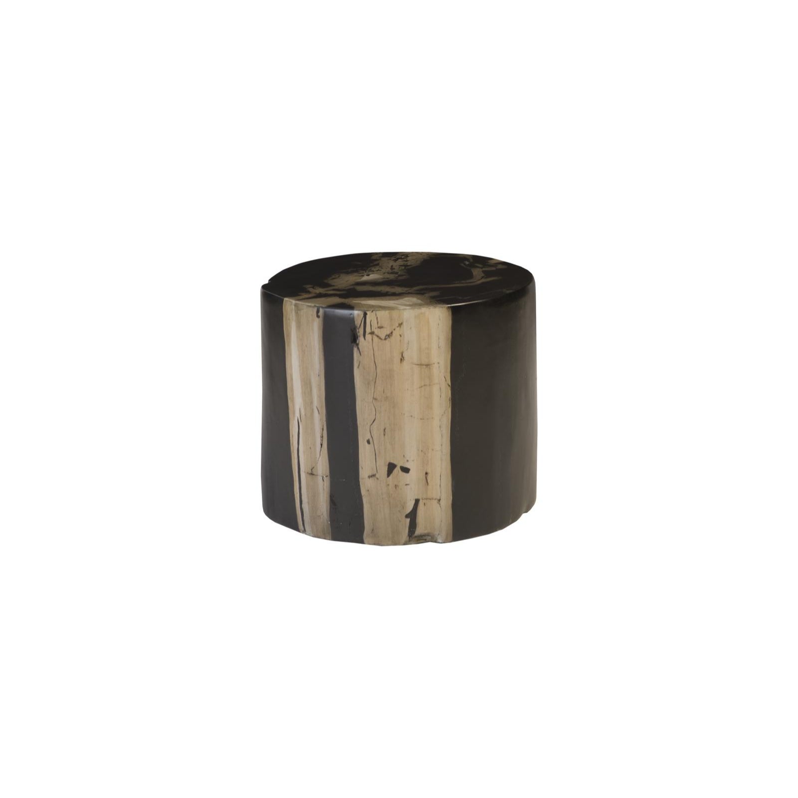 Cast Petrified Wood Stool - Brown