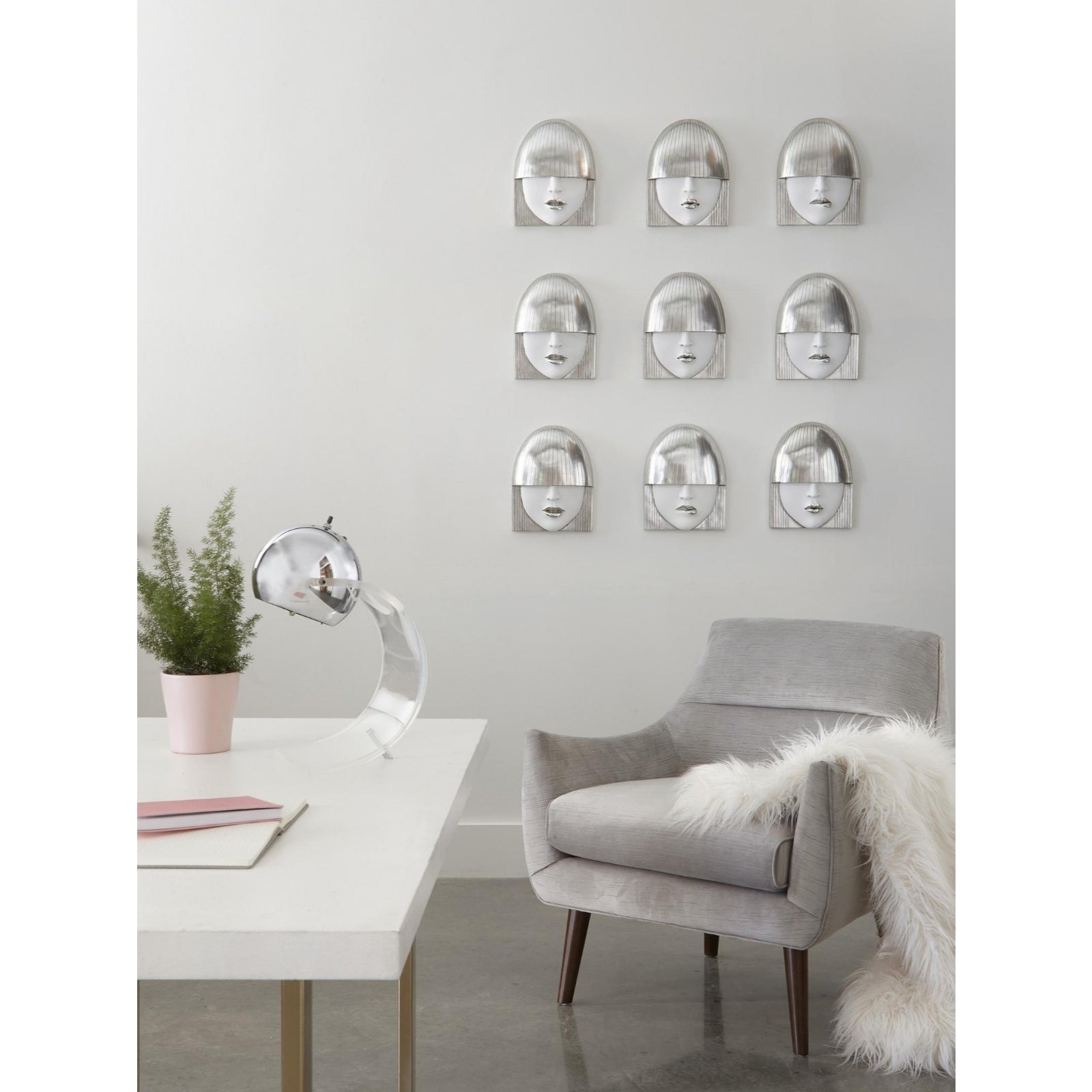 Fashion Faces Small Wall Art - Set of 3