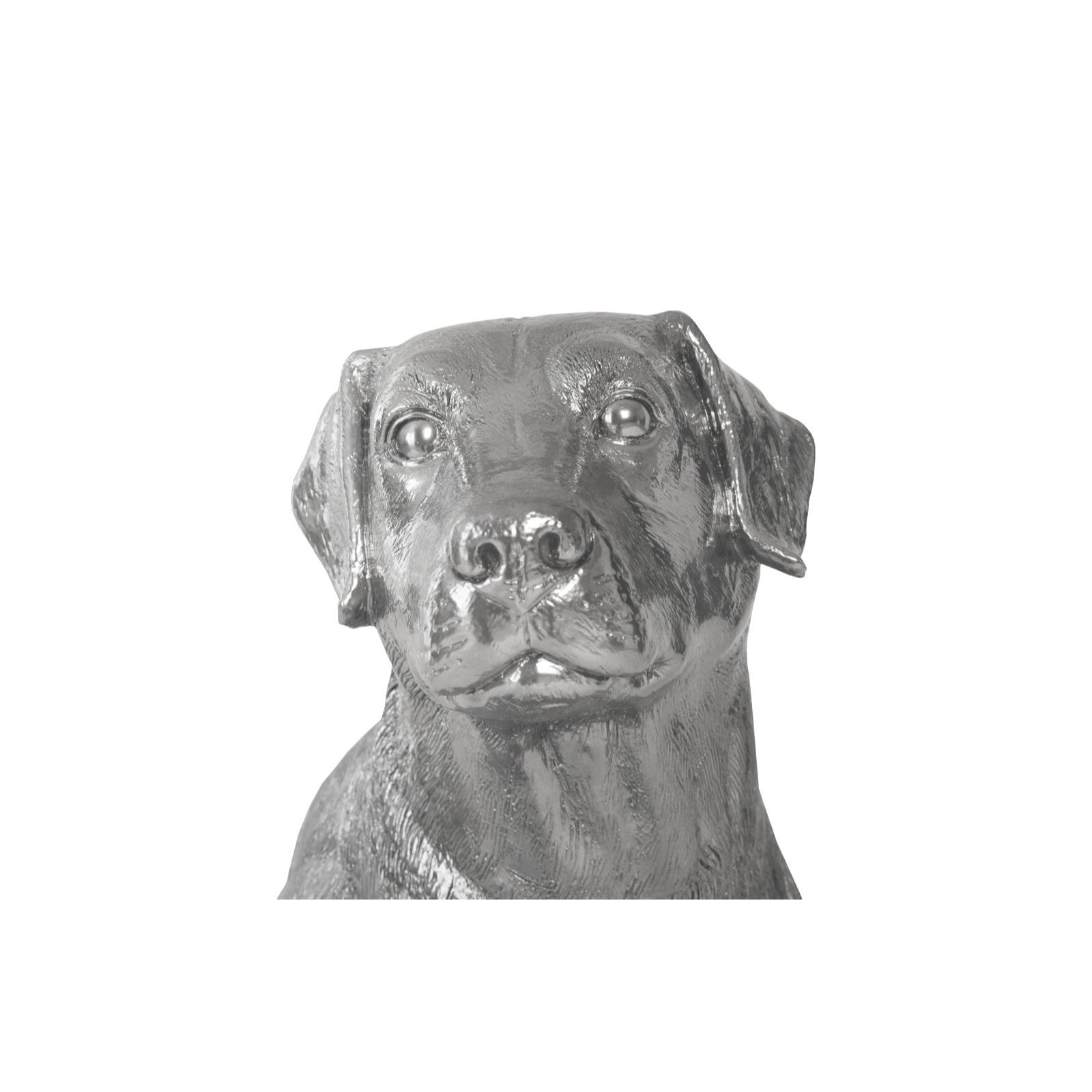 Labrador Dog Sculpture - Liquid Silver