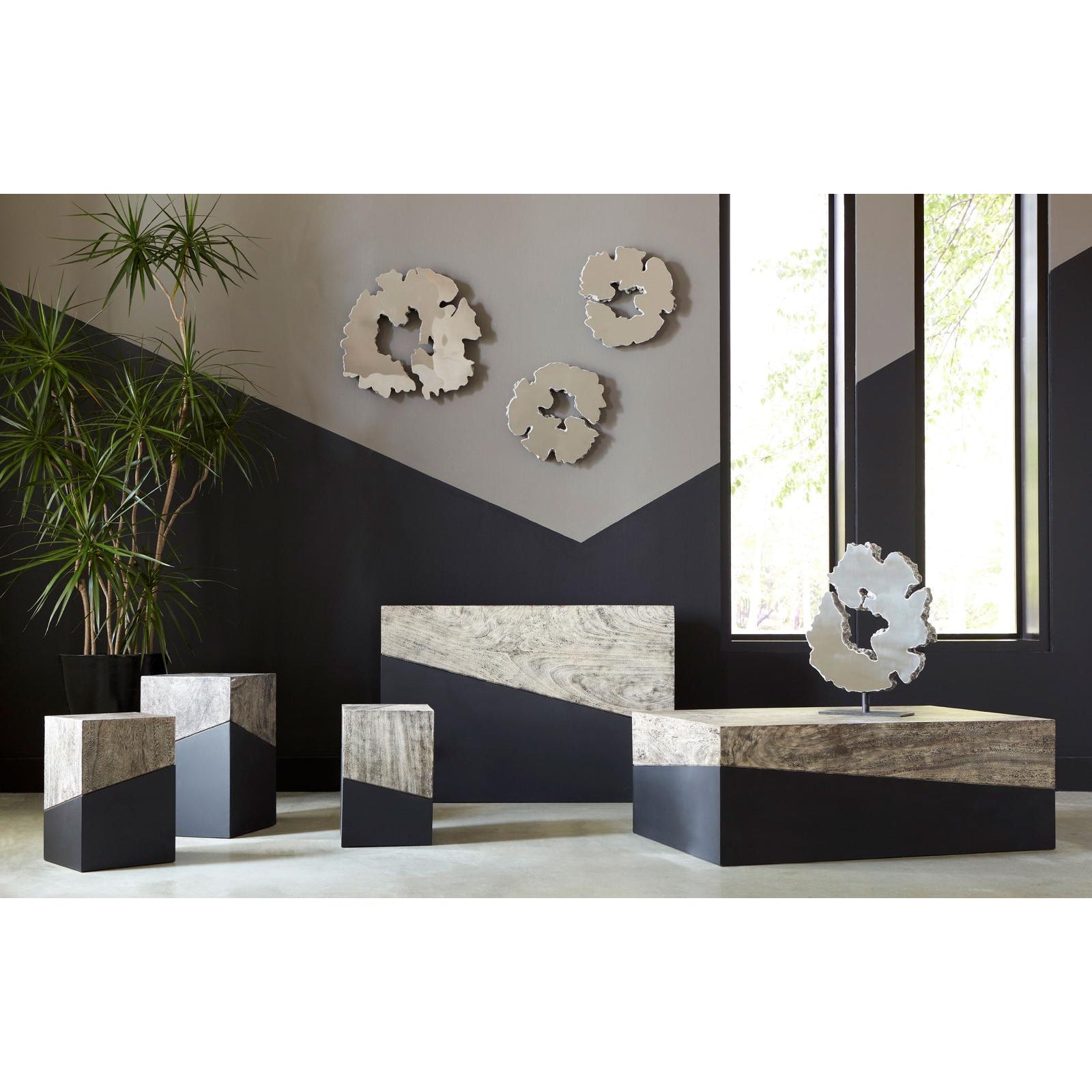 Lava Slice Sculpture on Stand