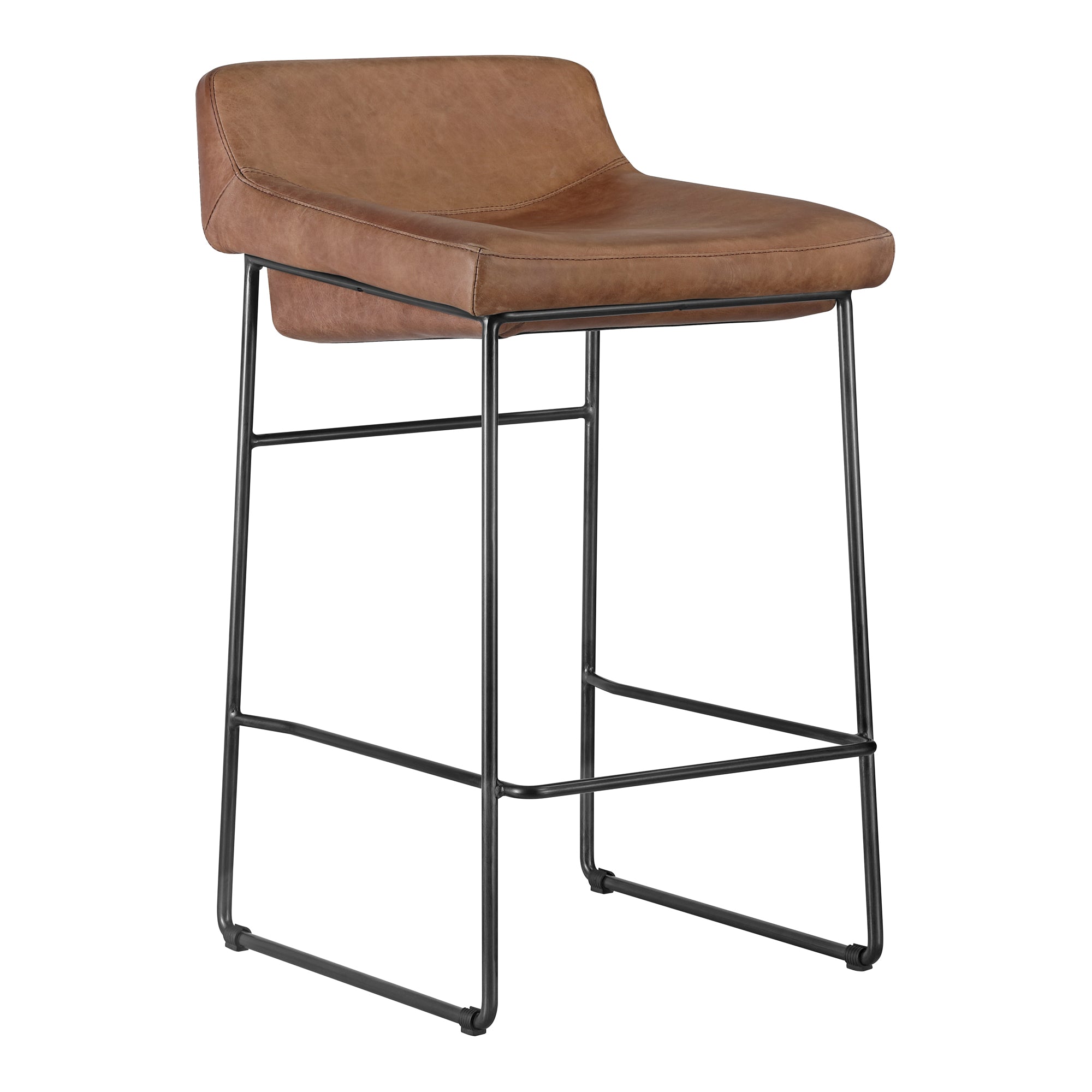 Starlet Counter Stool Open Road Leather - Set of Two Counter Stool Moe's Four Hands, Mid Century Modern Furniture, Old Bones Furniture Company, Old Bones Co, Modern Mid Century, Designer Furniture, Furniture Sale, Warehouse Furniture Sale, Starlet Counter Stool Open Road Leather - Set of Two Sale, https://www.oldbonesco.com/