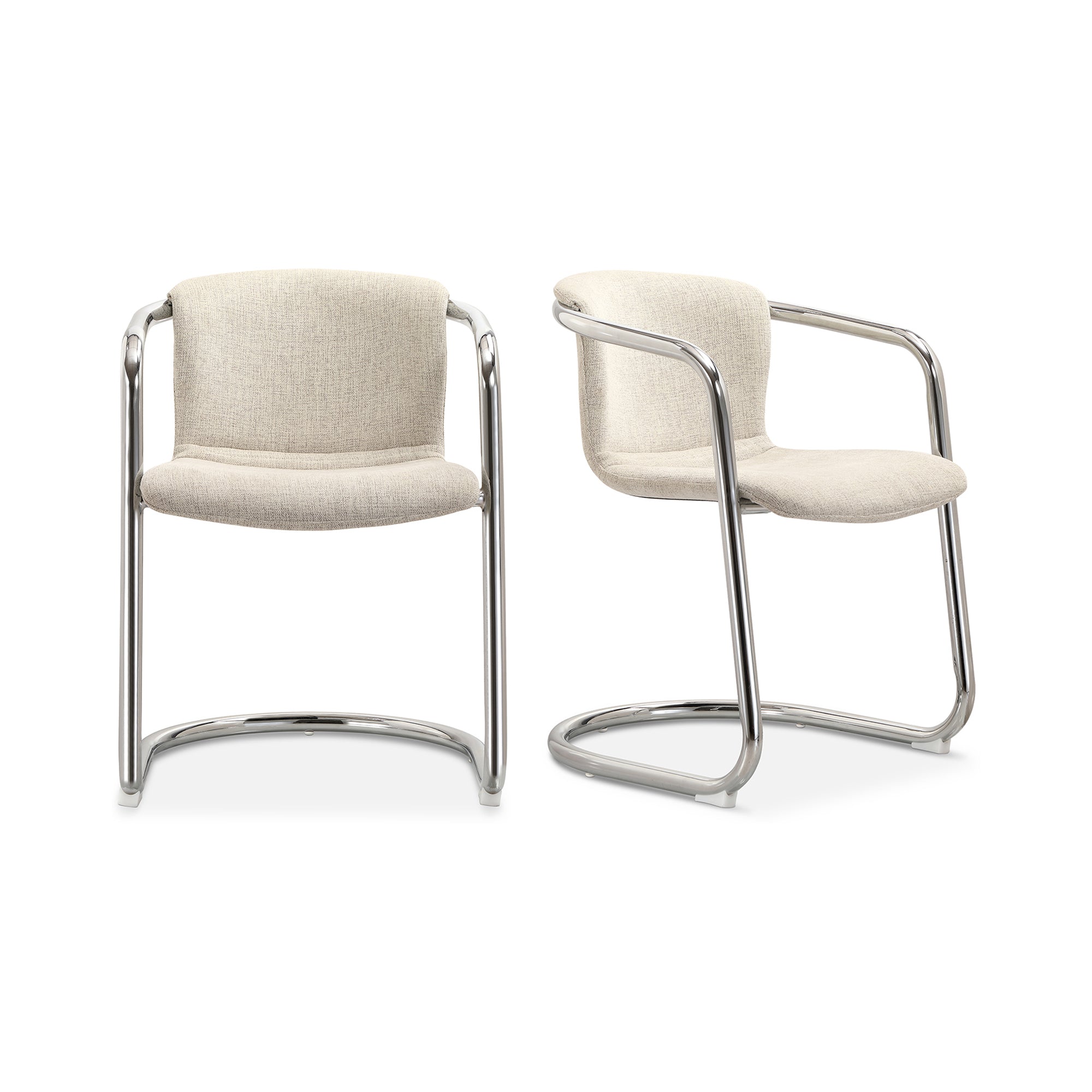 Freeman Chrome Frame Dining Chair Blended Cream - Set of Two Dining Chairs Moe's Default Title Dining Chairs,https://www.oldbonesco.com,Mid Century Furniture, Furniture Sale, Old Bones Co, Mid Century Sale, Four Hands Furniture, Sale,Gus, Sale,Perigold Freeman Chrome Frame Dining Chair Blended Cream - Set of Two Dining Chairs Sale, Perigold Sale Freeman Chrome Frame Dining Chair Blended Cream - Set of Two,Freeman Chrome Frame Dining Chair Blended Cream - Set of Two Lulu and Georgia,Burke Decor Sale Freem