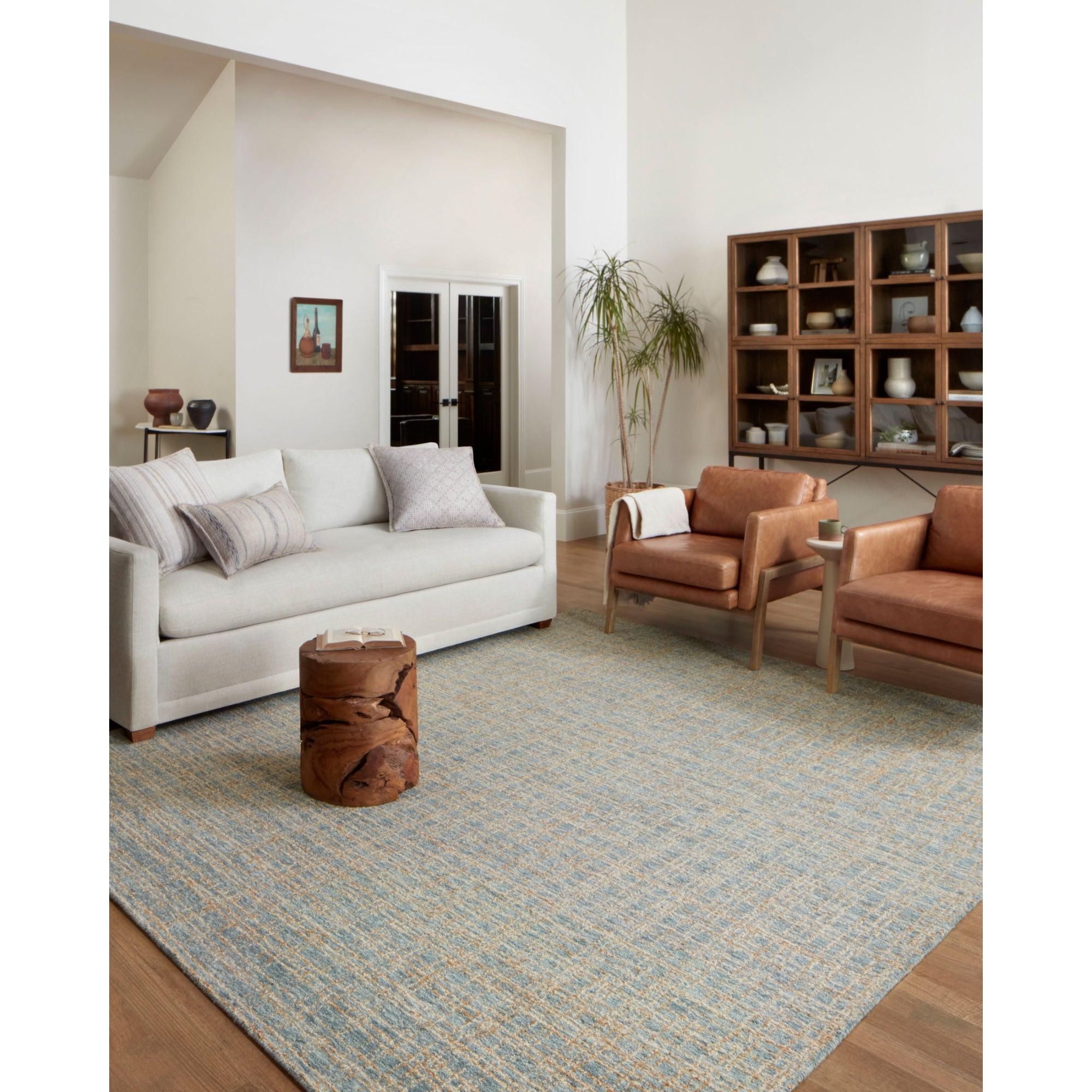 Chris Loves Julia x Loloi Polly Blue/Sand Rug