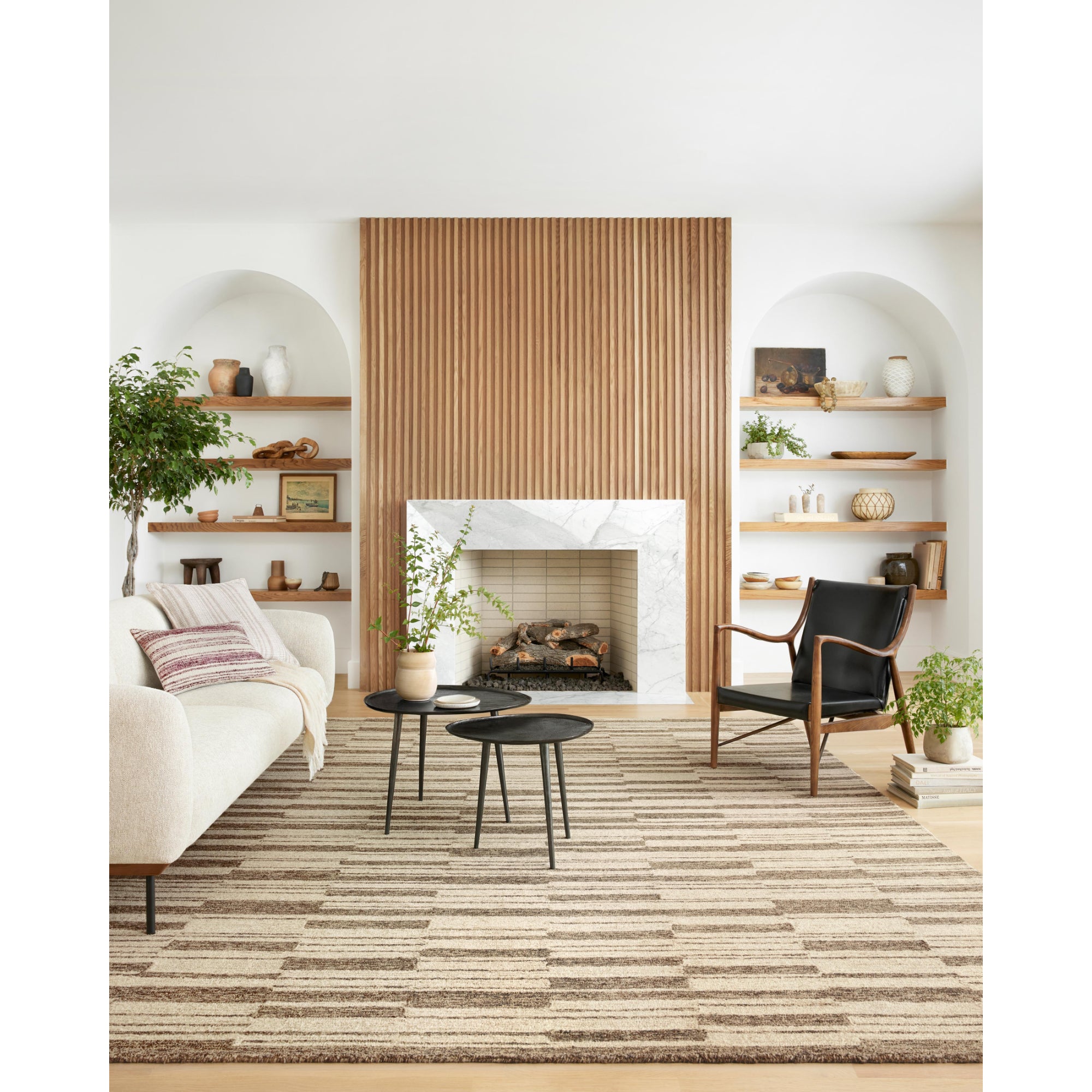 Chris Loves Julia x Loloi Polly Beige/Tobacco Rug