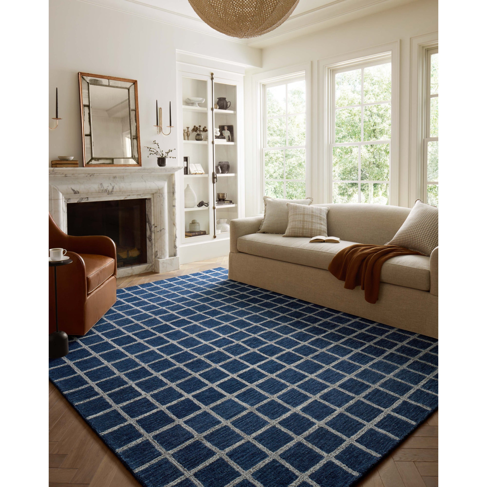 Chris Loves Julia x Loloi Polly Navy/Silver Rug