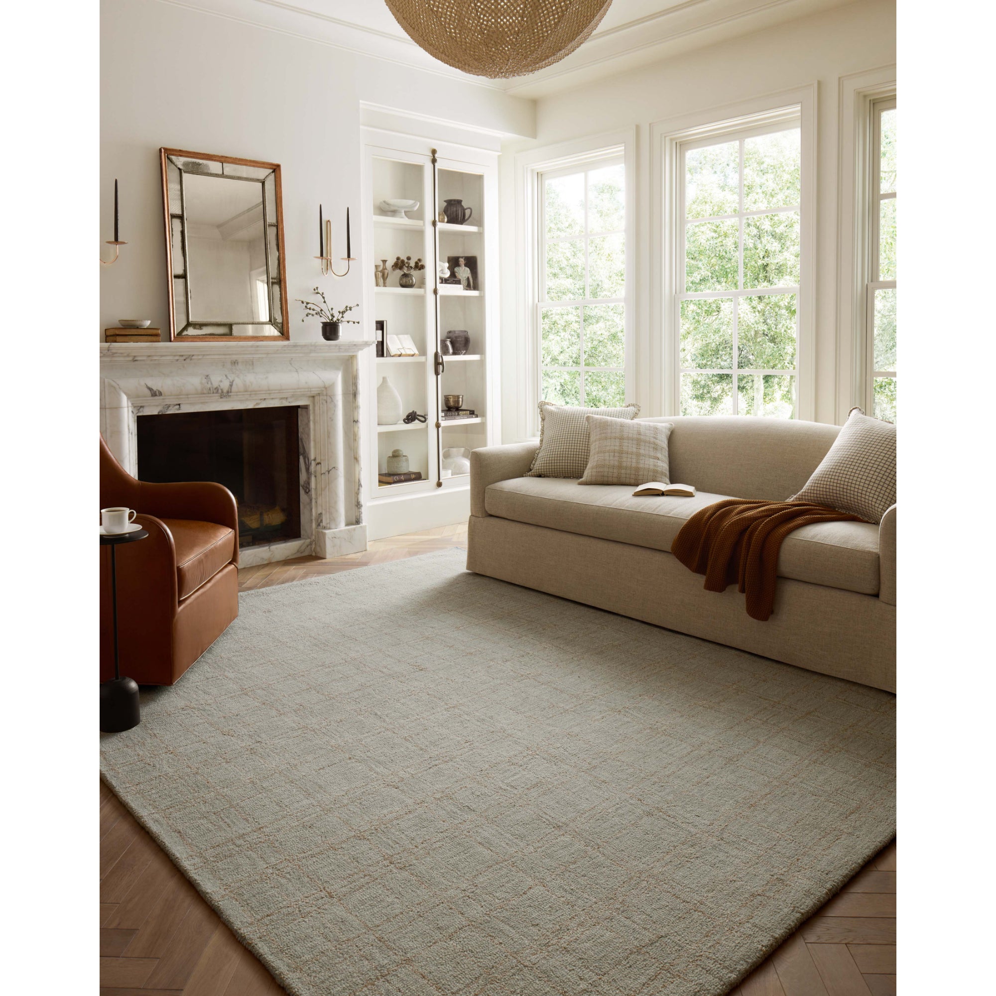 Chris Loves Julia x Loloi Polly Fog/Wheat Rug