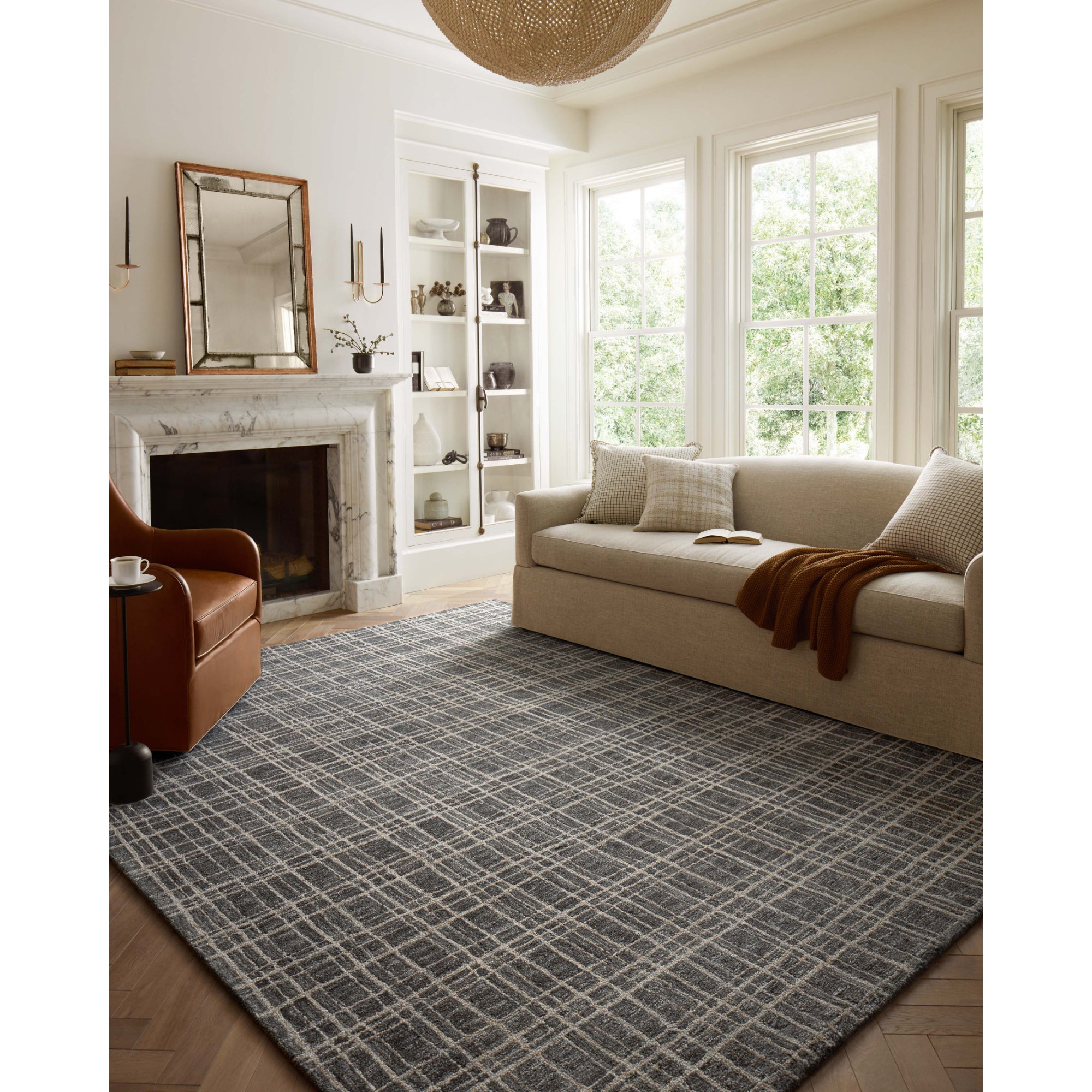 Chris Loves Julia x Loloi Polly Graphite/Pebble Rug