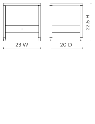 Alessandra 1-Drawer Side Table Side Table Villa & House Four Hands, Mid Century Modern Furniture, Old Bones Furniture Company, Old Bones Co, Modern Mid Century, Designer Furniture, Furniture Sale, Warehouse Furniture Sale, Alessandra 1-Drawer Side Table Sale, https://www.oldbonesco.com/