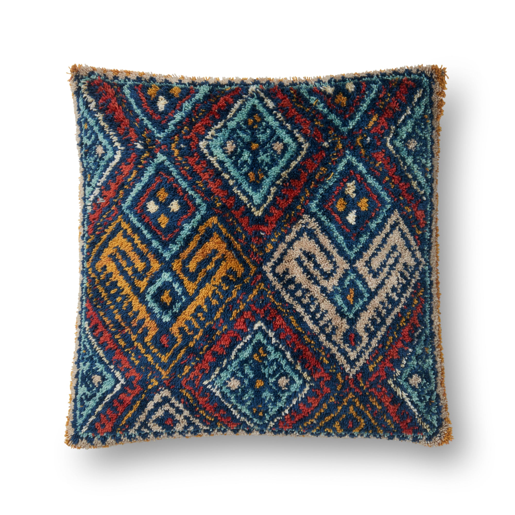 Loloi P0591 Multi 22" x 22" Cover with Poly Pillow