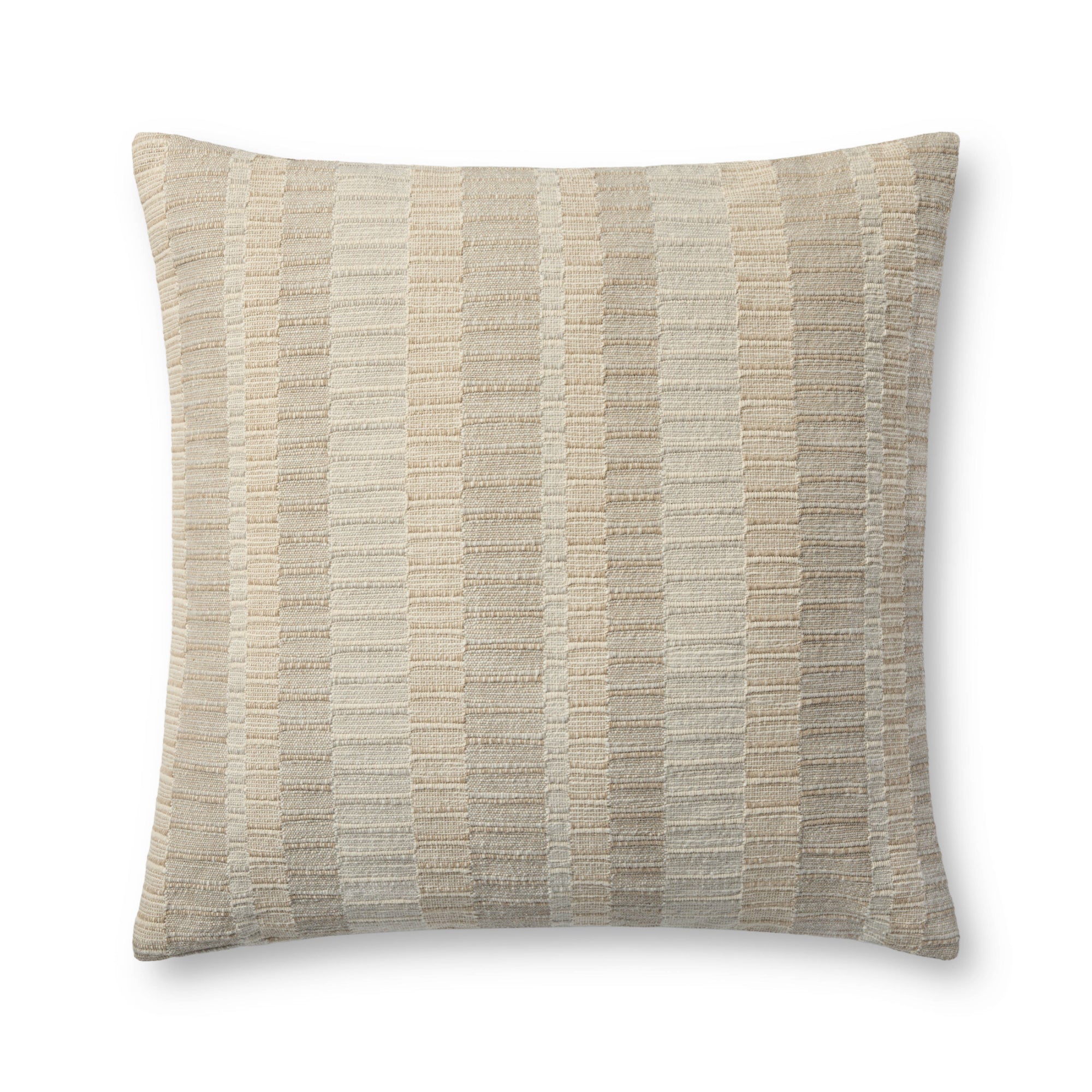 Brigette Romanek PBR0002 Natural/Ivory 22'' x 22'' Cover with Poly Pillow