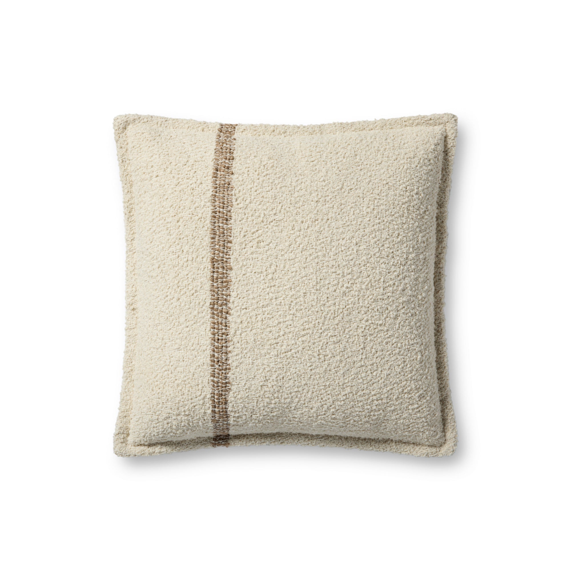 Brigette Romanek PBR0014 Natural/Tan 18'' x 18'' Cover with Poly Pillow