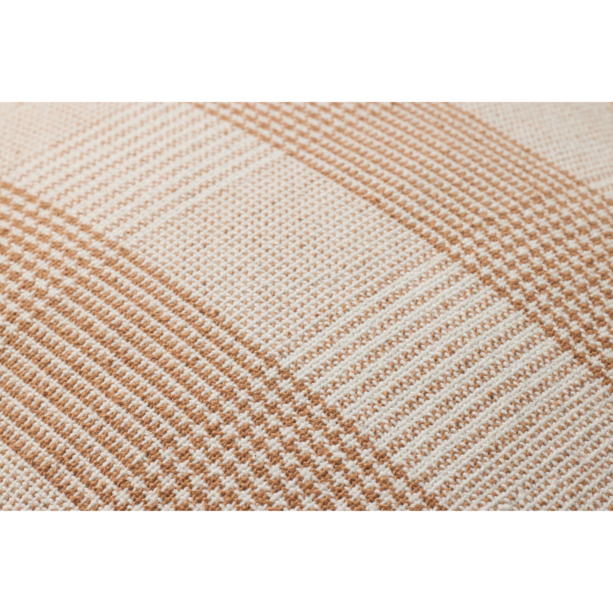 Chris Loves Julia x Loloi Auggie Orange/White 22'' x 22'' Cover with Poly Pillow