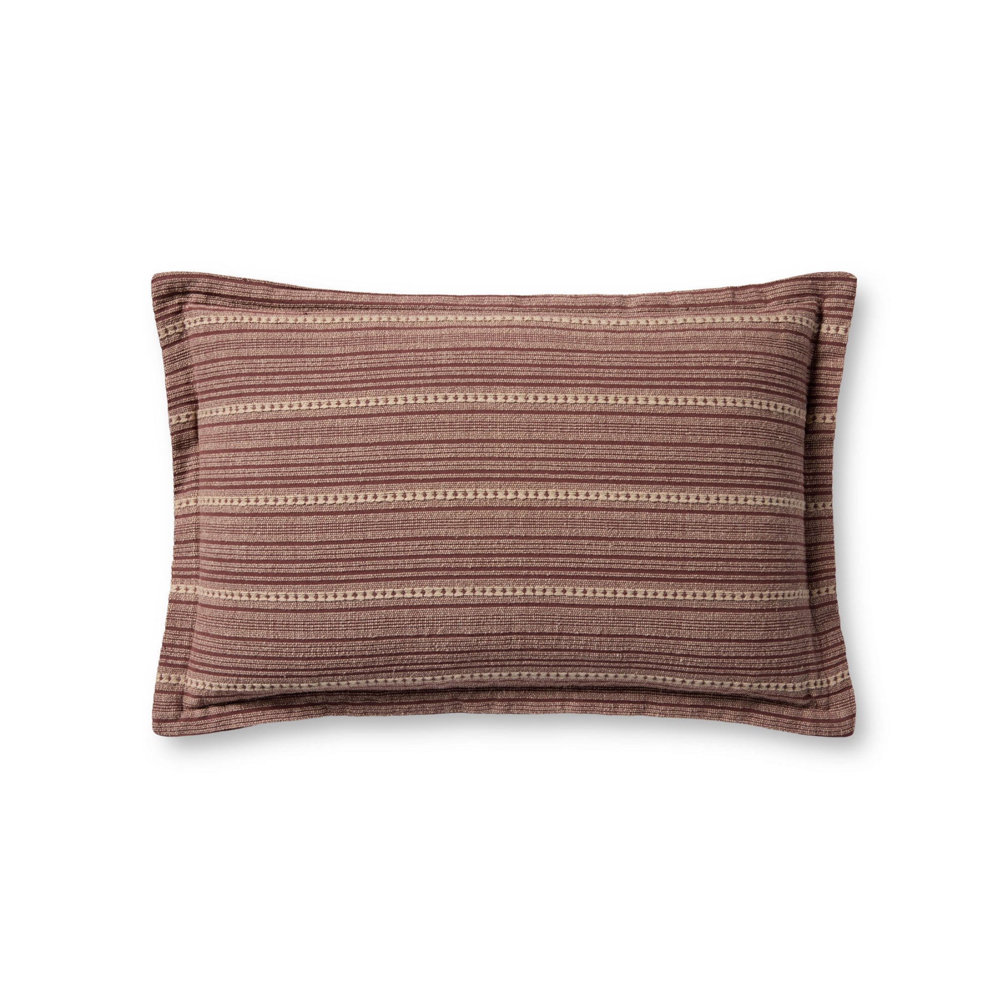Chris Loves Julia x Loloi Howie Wine/Natural 13'' x 21'' Cover with Poly Pillow