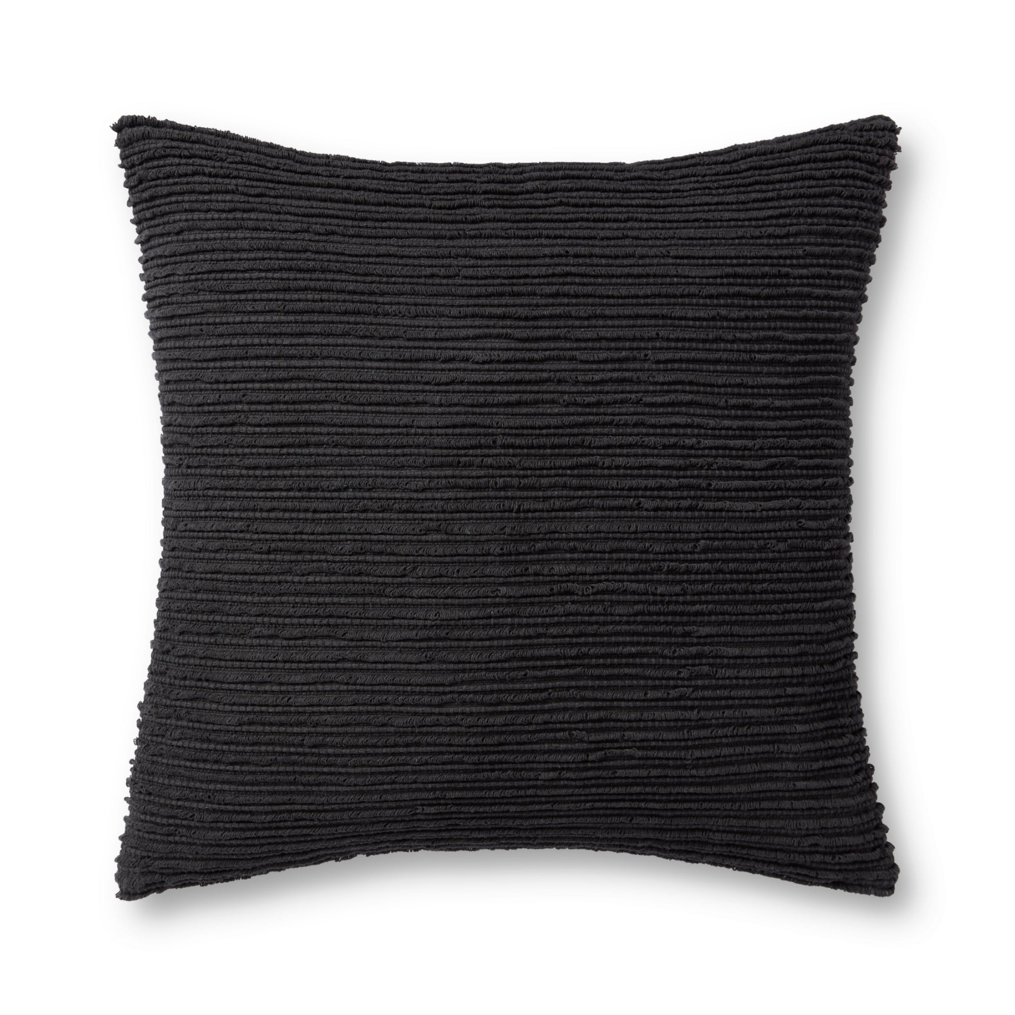 Jean Stoffer x Loloi Theodore Black 22'' x 22'' Cover with Poly Pillow