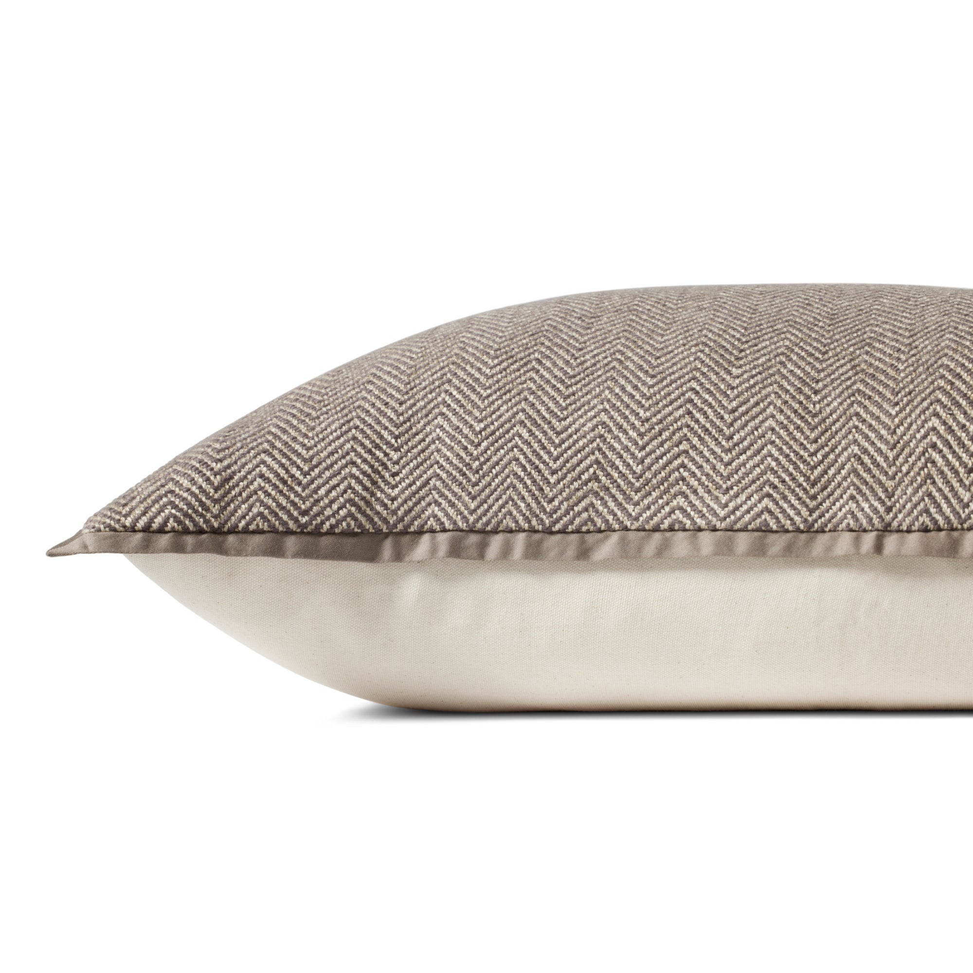 Jean Stoffer x Loloi PJS0018 Dark Taupe 16'' x 26'' Cover with Poly Pillow