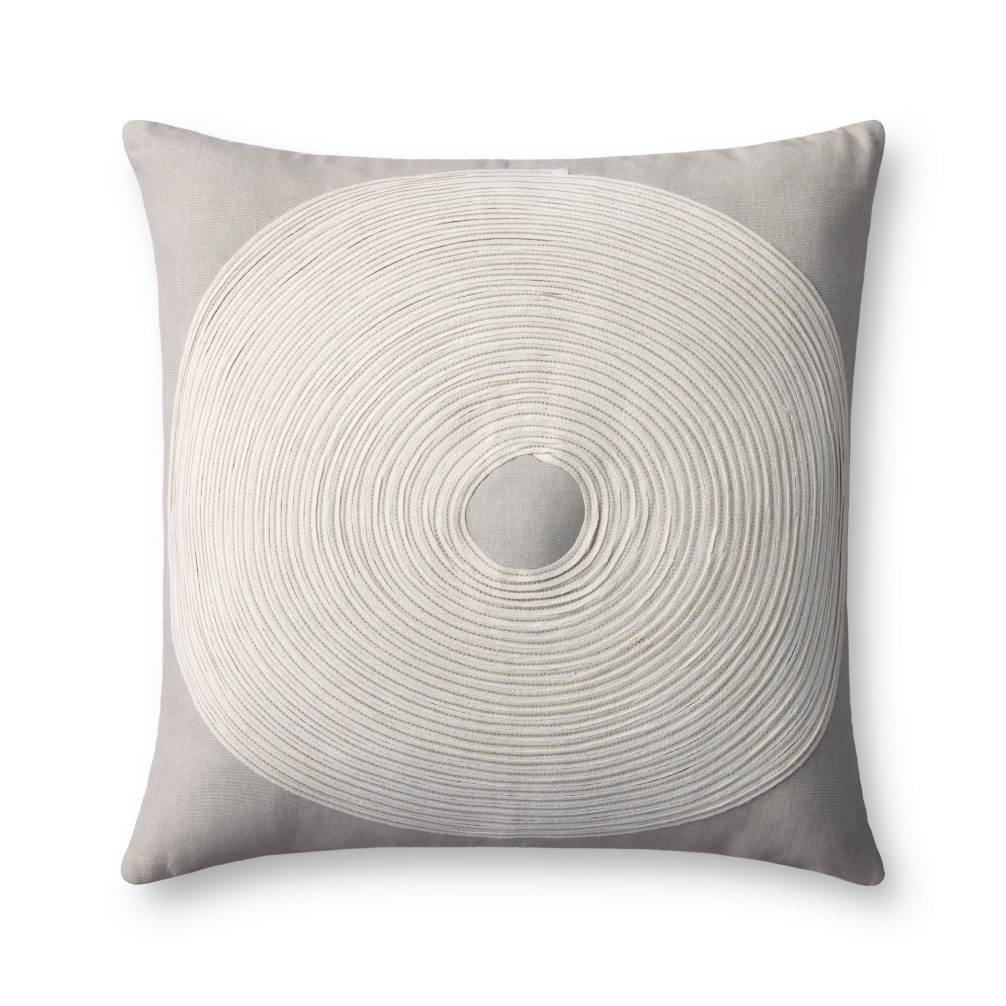 Loloi PLL0035 Taupe/Natural 18'' x 18'' Cover with Poly Pillow