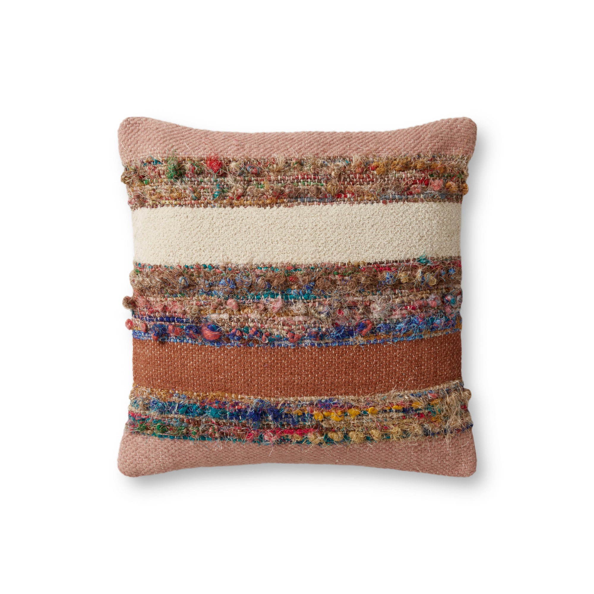Loloi PLL0075 Multi 18" x 18" Cover with Poly Pillow