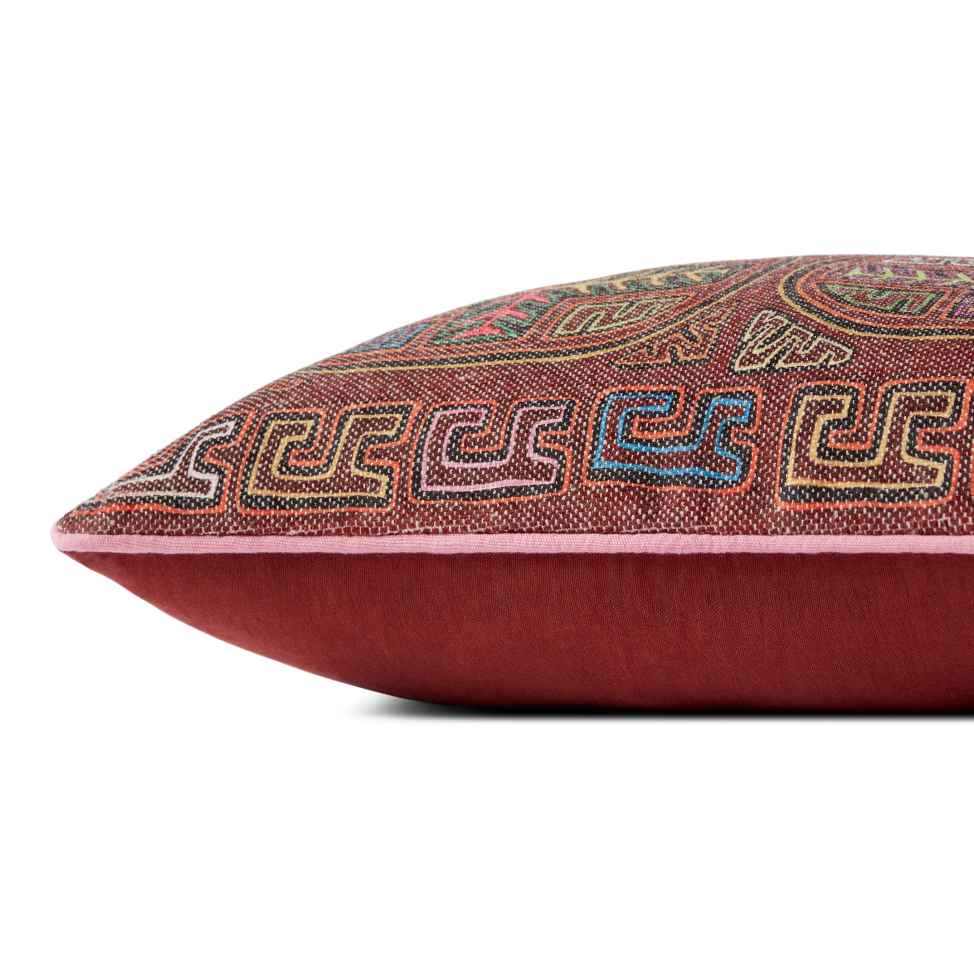 Loloi PLL0106 Berry/Multi 22'' x 22'' Cover with Poly Pillow