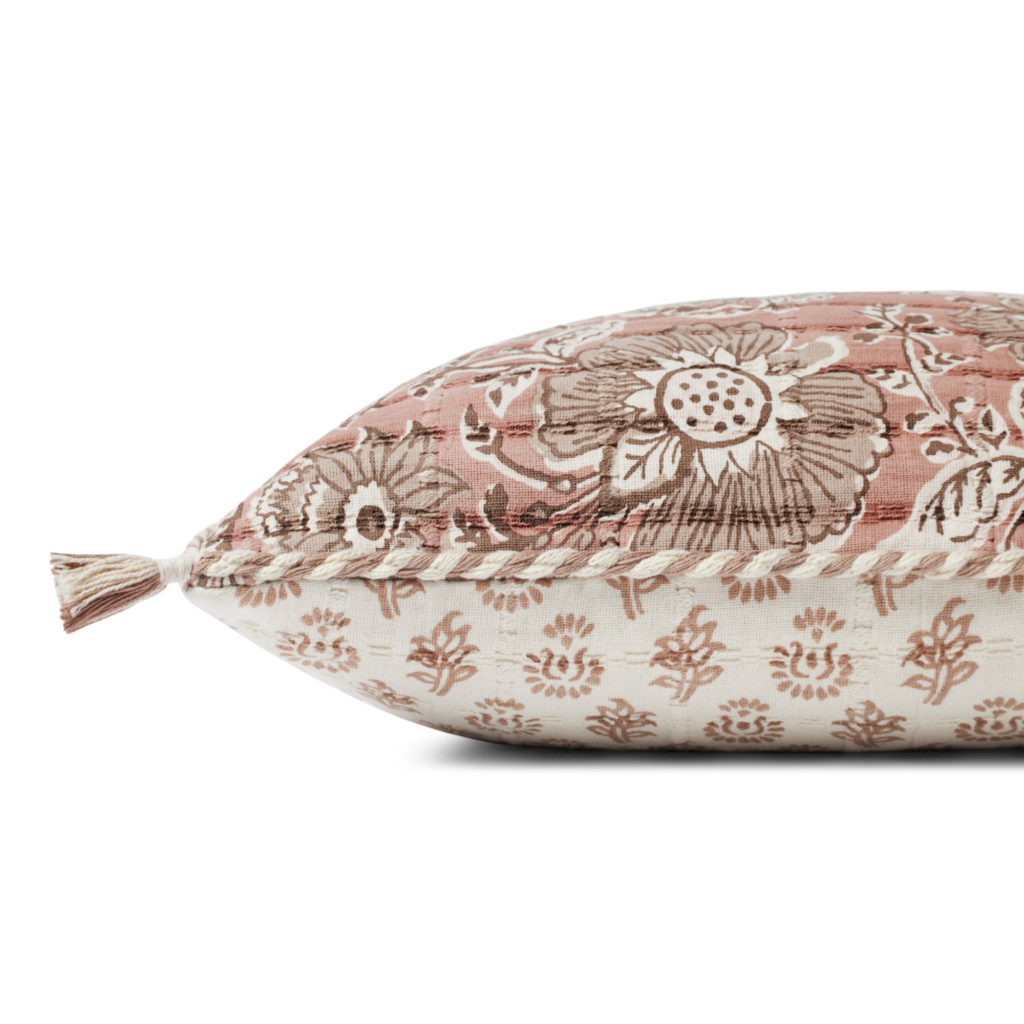 Loloi PLL0112 Rose/Ivory 13'' x 35'' Cover with Poly Pillow