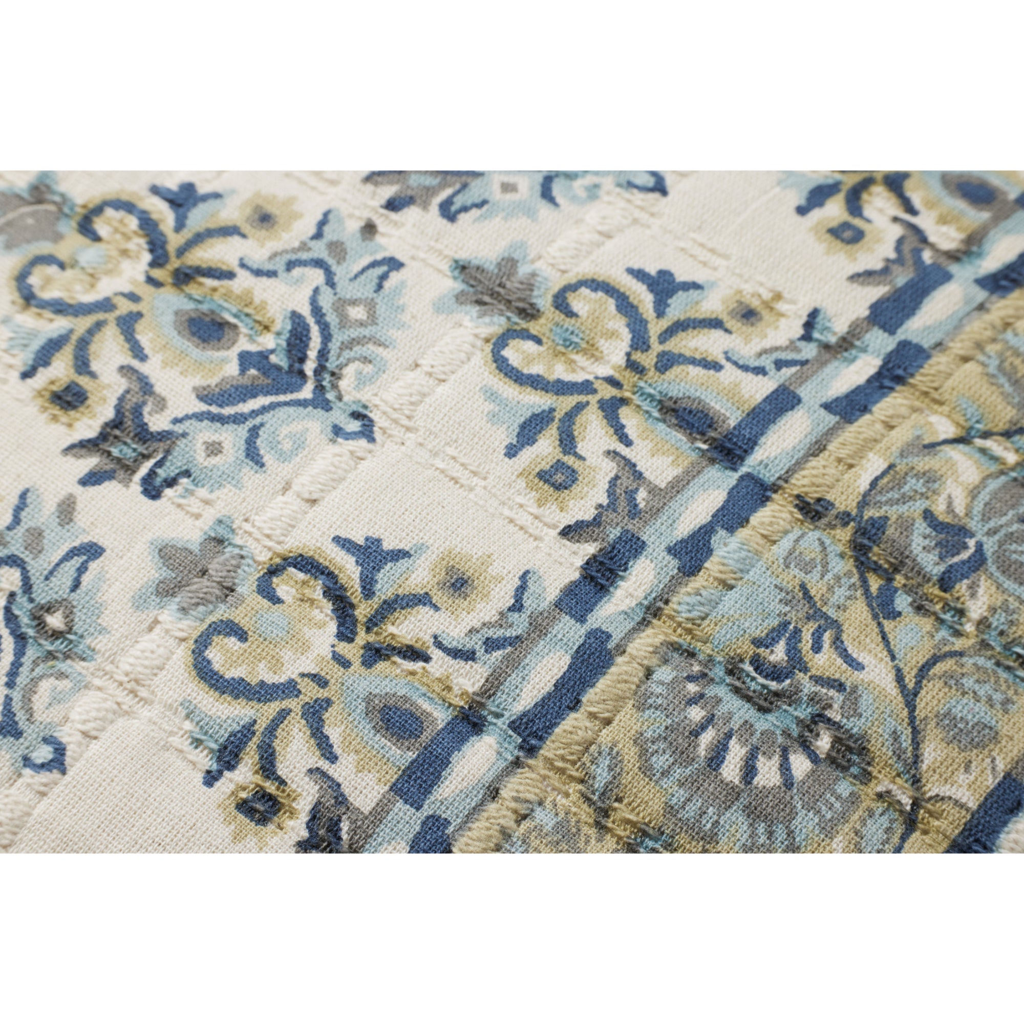Loloi PLL0114 Blue/Multi 22'' x 22'' Cover with Poly Pillow