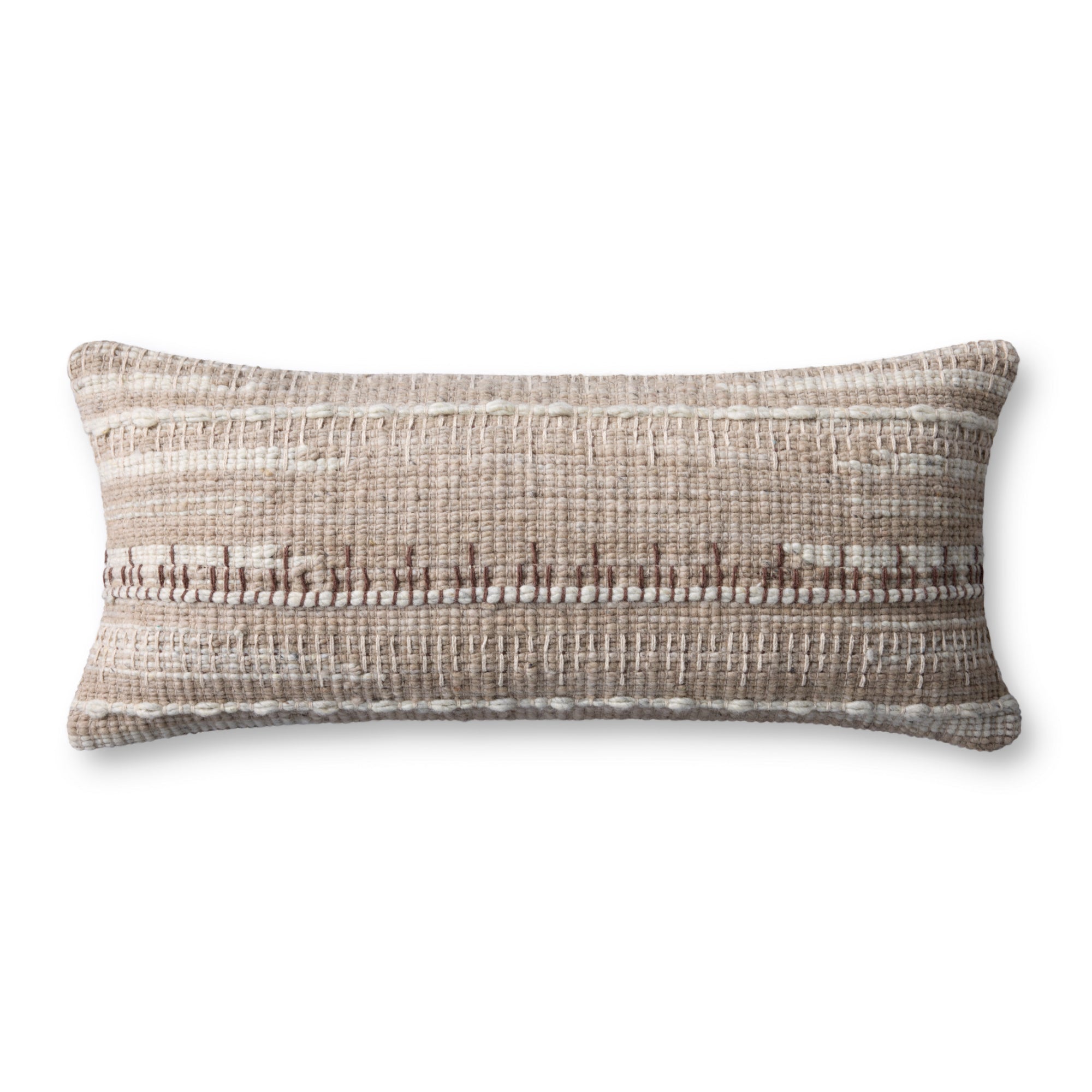 Loloi PLL0124 Ivory/Beige Cover with Poly Pillow