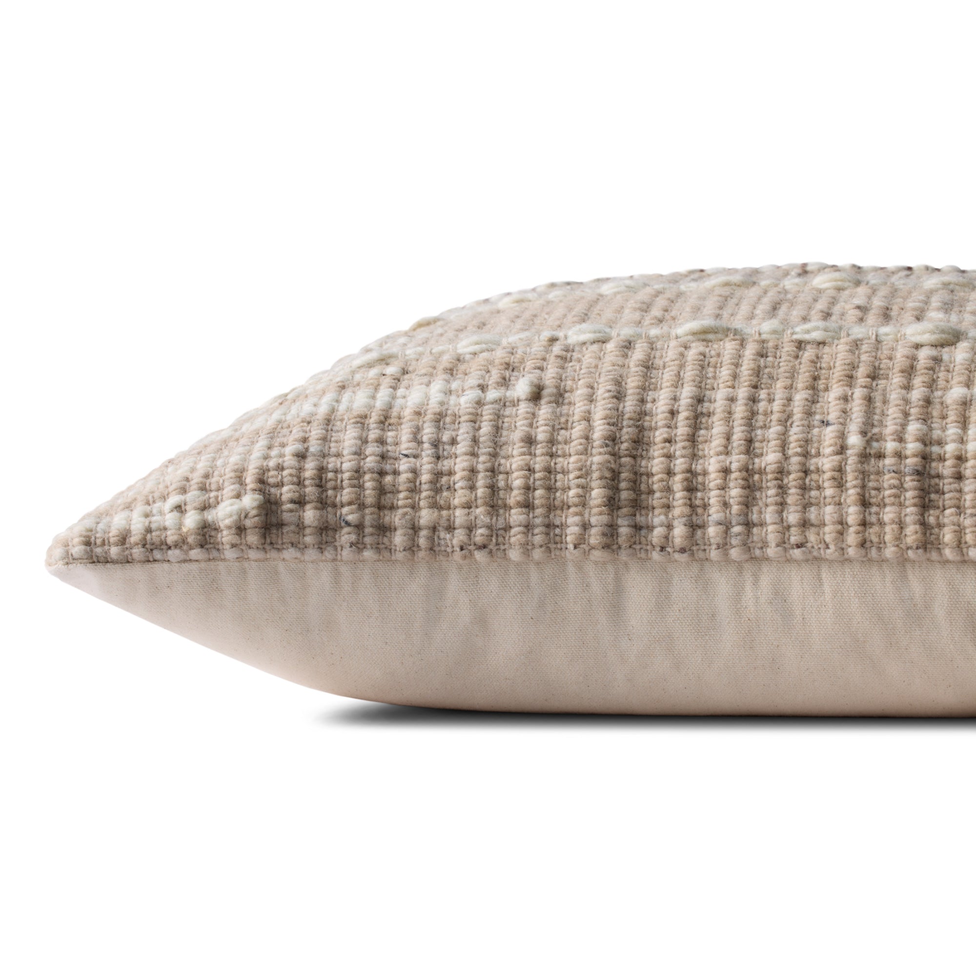 Loloi PLL0124 Ivory/Beige Cover with Poly Pillow