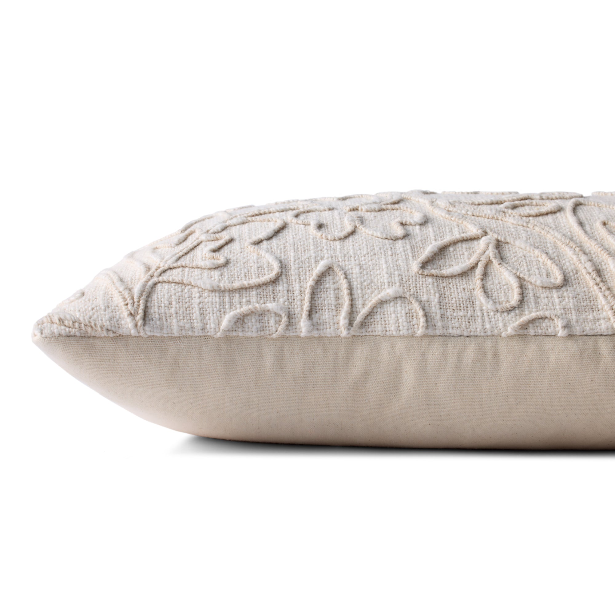 Loloi PLL0127 Natural Cover with Poly Pillow