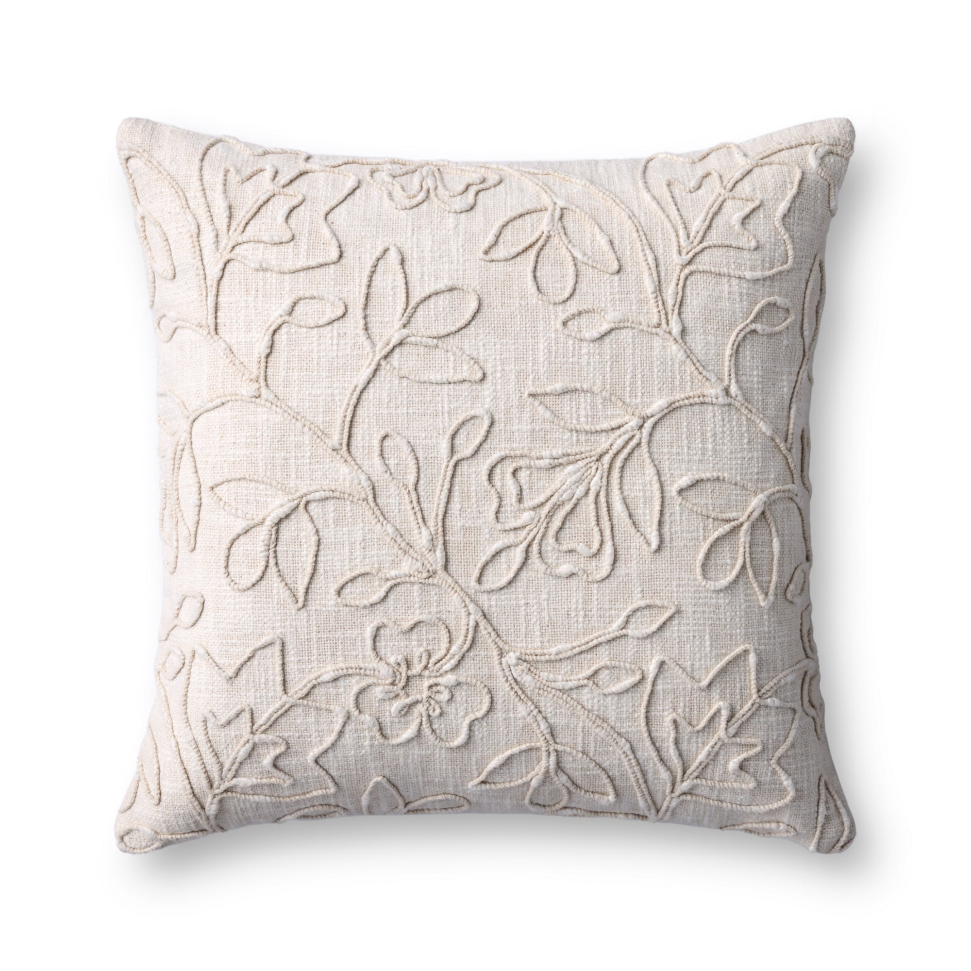 Loloi PLL0127 Natural Cover with Poly Pillow