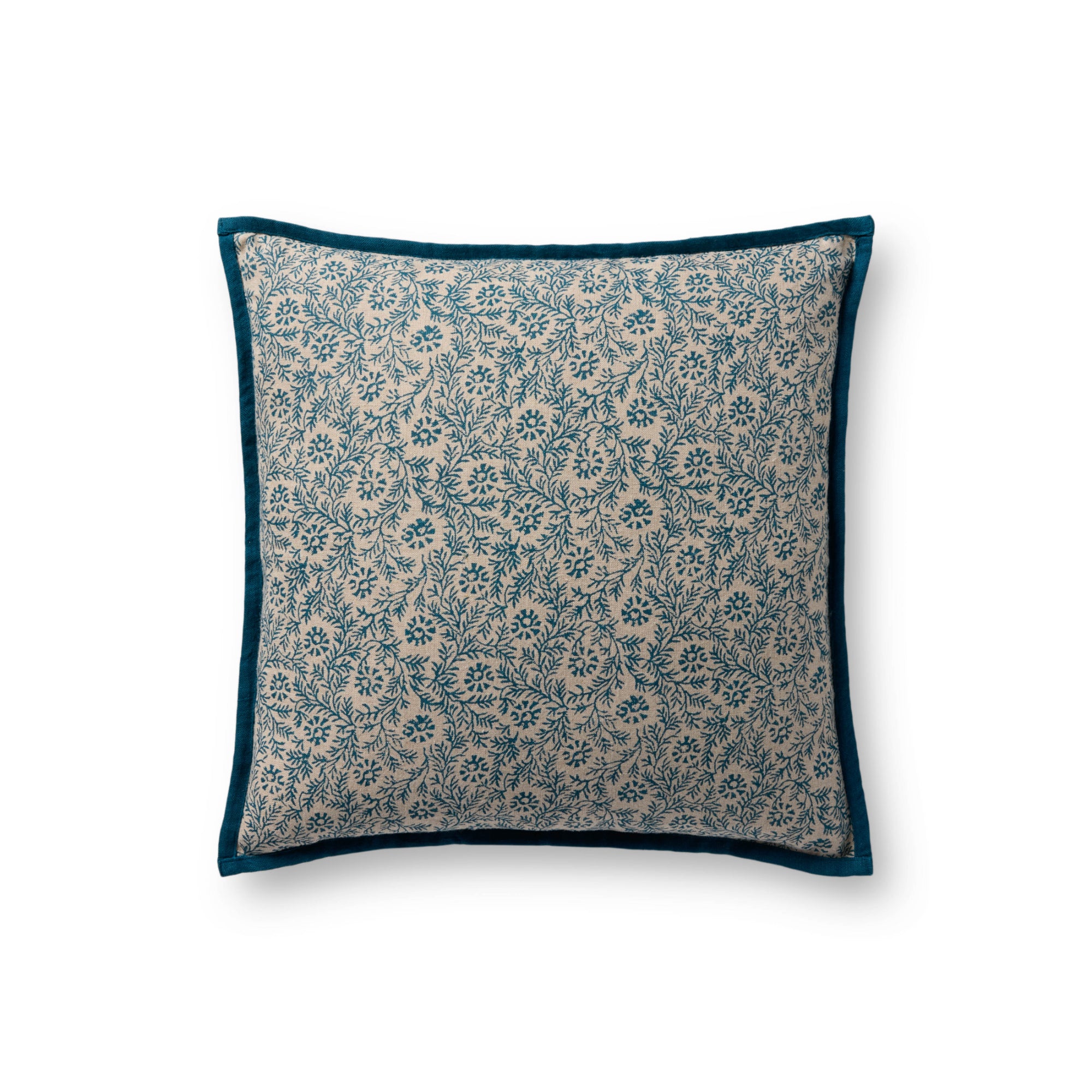 Loloi PLL0194 Blue 18'' x 18'' Cover with Poly Pillow