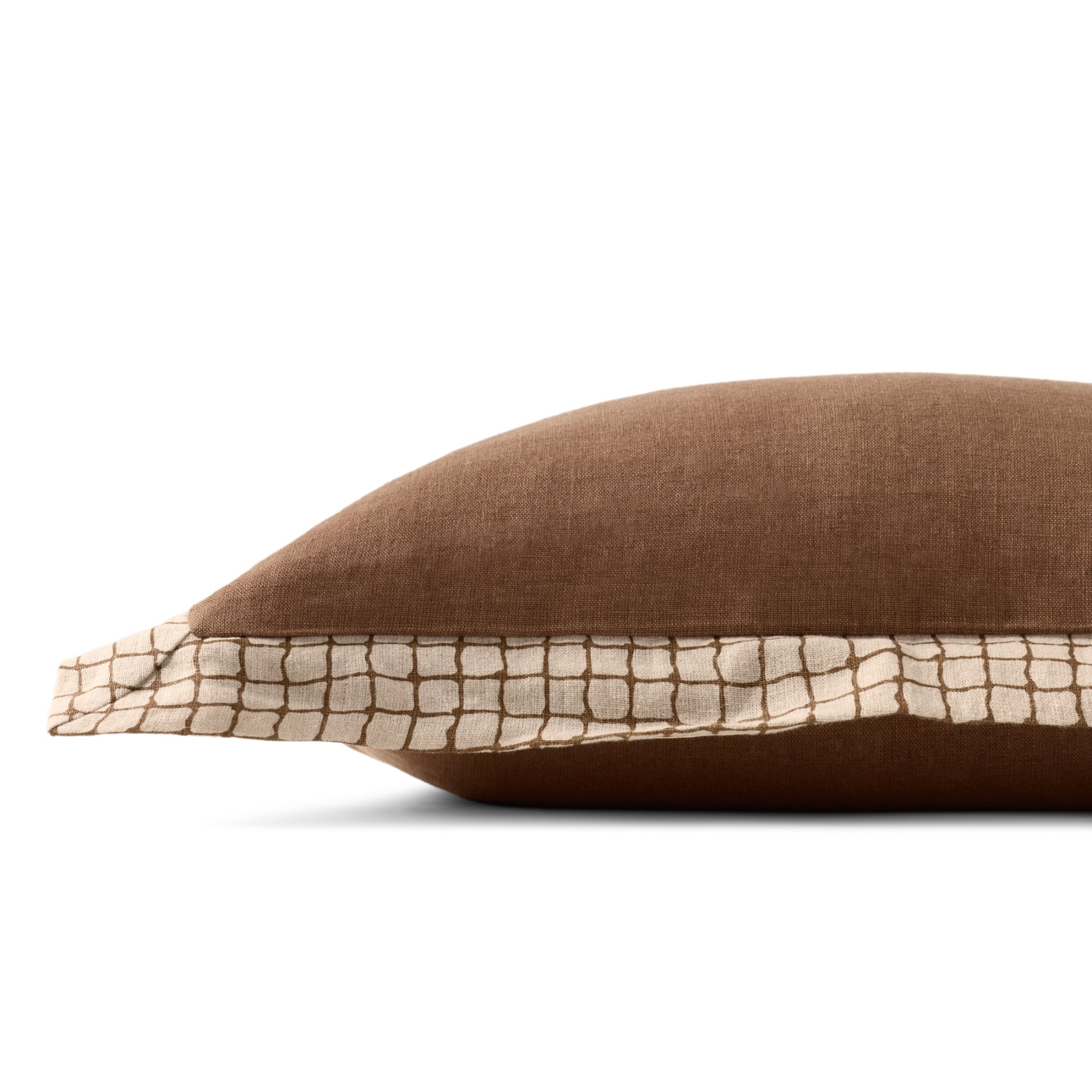 Loloi PLL0196 Brown 13'' x 21'' Cover with Poly Pillow
