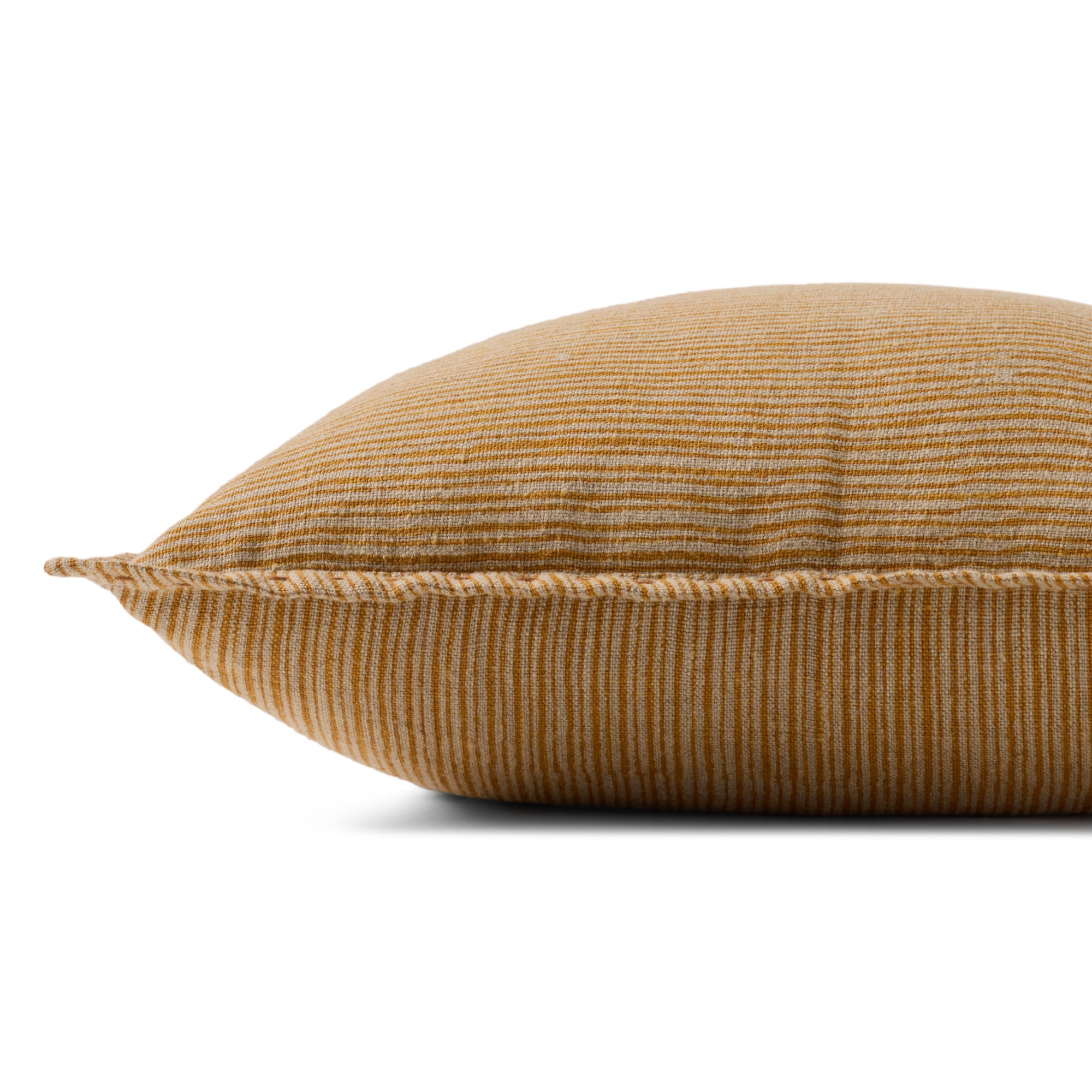 Loloi PLL0199 Mustard 18'' x 18'' Cover with Poly Pillow