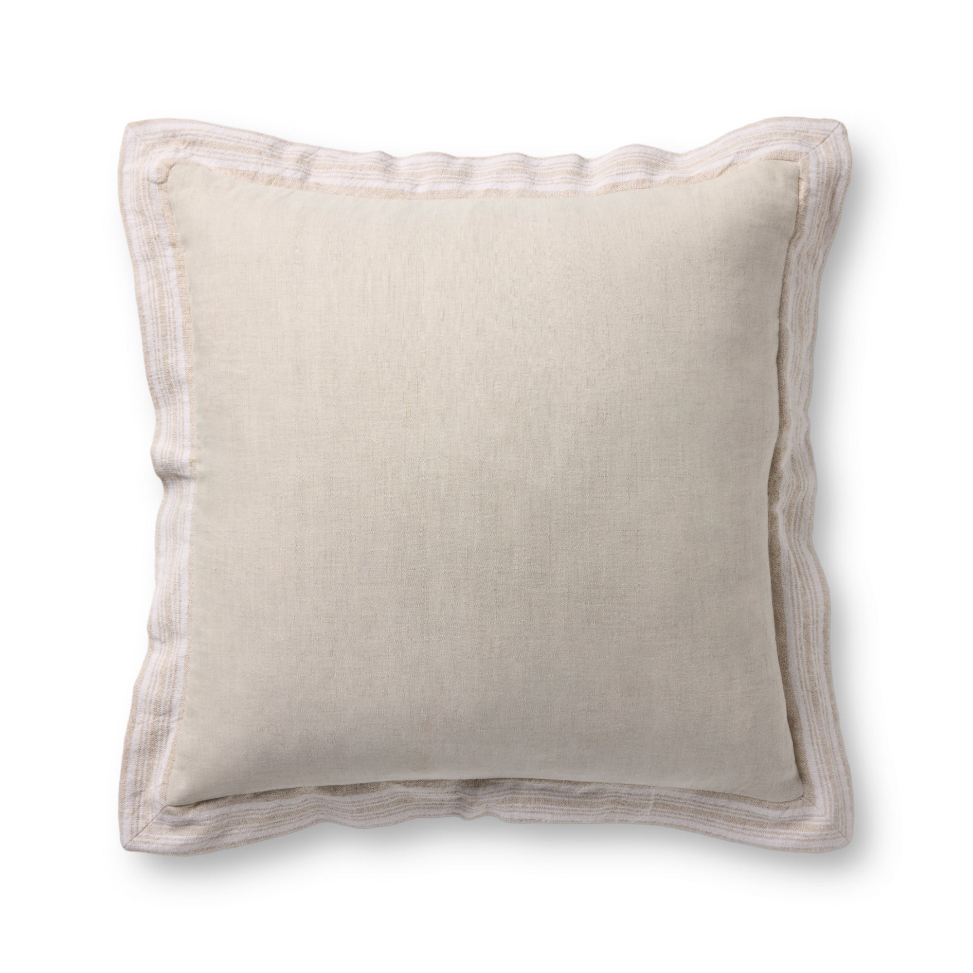 Loloi PLL0200 Natural 22'' x 22'' Cover with Poly Pillow