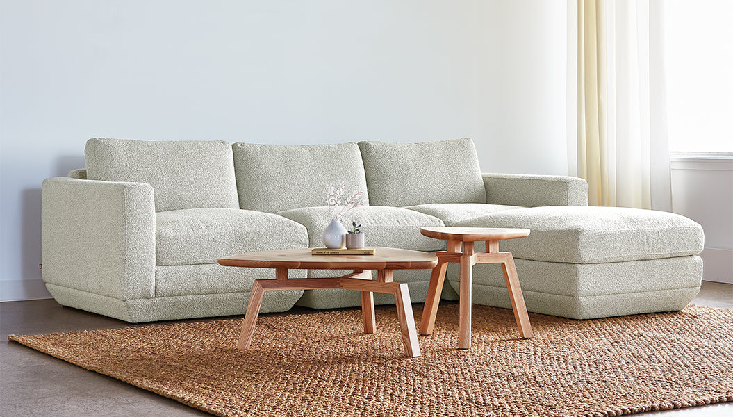 Podium Modular 4PC Sectional Sectionals Gus* Four Hands, Mid Century Modern Furniture, Old Bones Furniture Company, Old Bones Co, Modern Mid Century, Designer Furniture, https://www.oldbonesco.com/