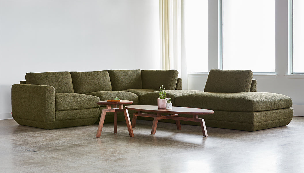 Podium Modular 5PC Seating Group A Sectionals Gus* Four Hands, Mid Century Modern Furniture, Old Bones Furniture Company, Old Bones Co, Modern Mid Century, Designer Furniture, https://www.oldbonesco.com/